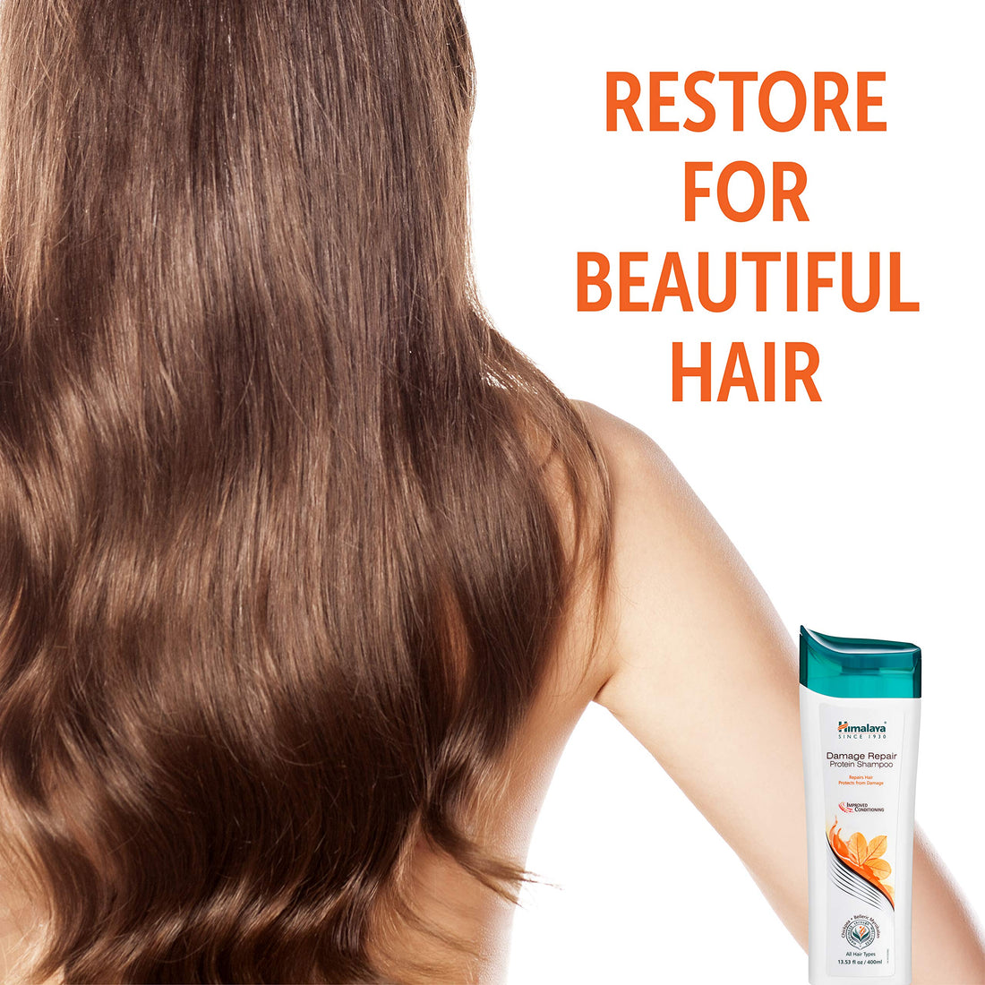 Himalaya Damage Repair Protein Shampoo for Dry, Frizzy Hair, 13.53 Ounce