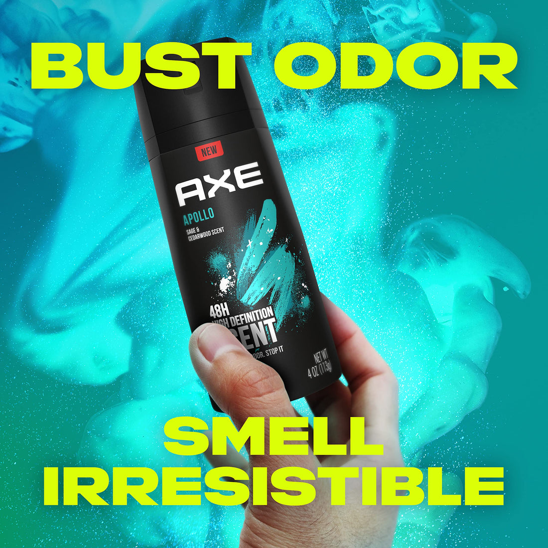 AXE Body Spray for Men, Apollo, 4 oz, 4 count