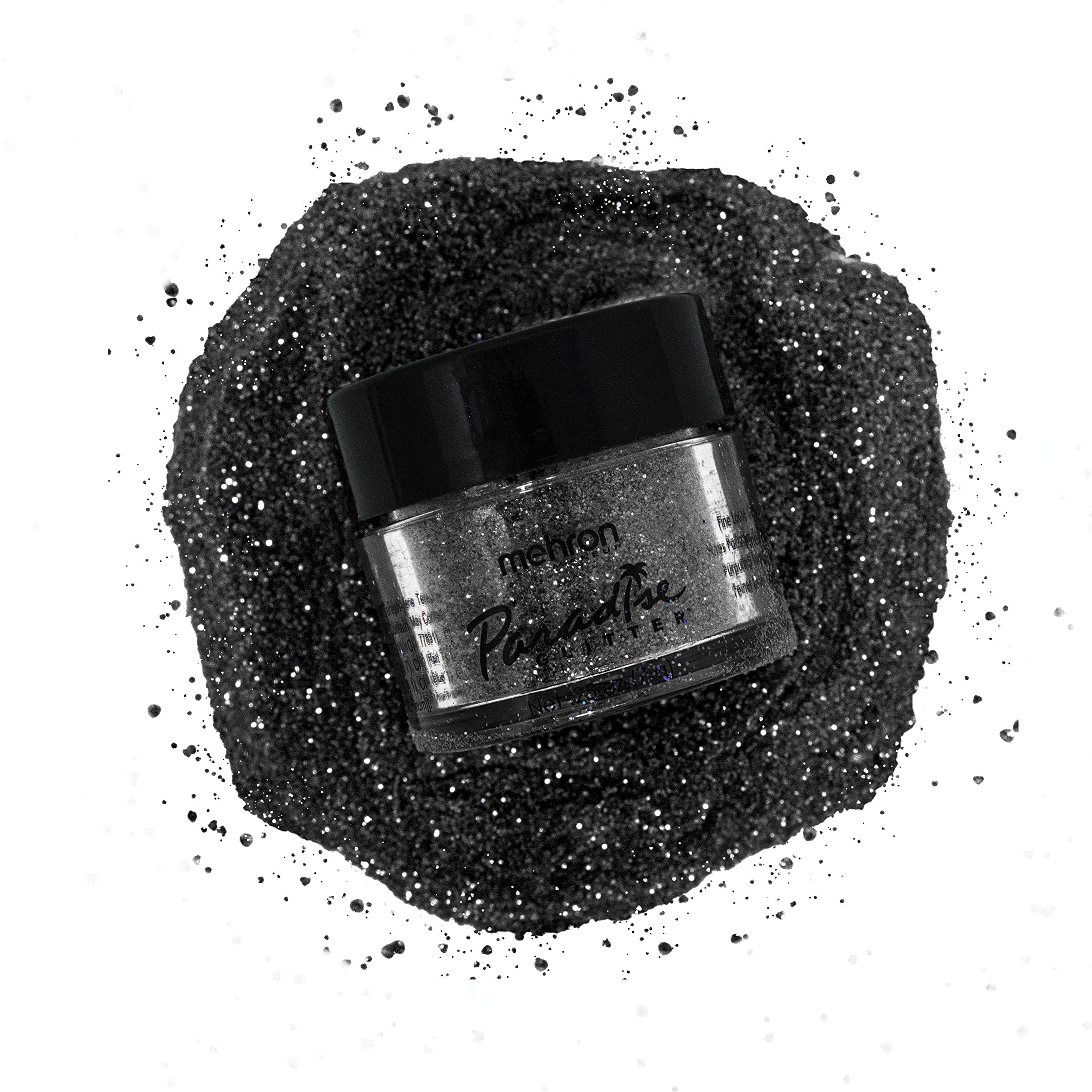 Mehron Makeup Paradise AQ Glitter (0.25 oz) (BLACK)