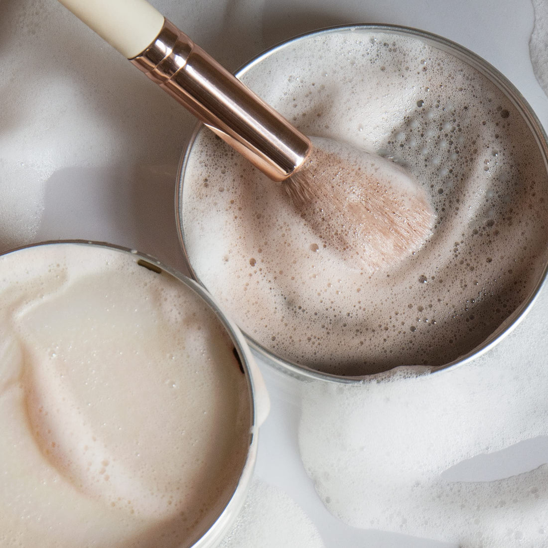 CINEMA SECRETS All Natural Vegan Brush Soap, coconut oil based, scrubber included.