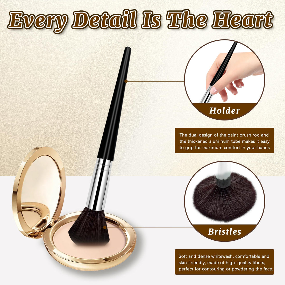 Makeup Brush Set, 14 Pcs Makeup Brushes with 2 Beauty Blenders, Travel Makeup Brush Set for Foundation, Concealer, Blush and Eyeshadow Brush(Black)