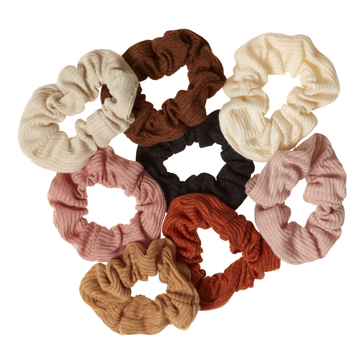 Goody Ouchless Womens Hair Scrunchie - 8 Count, Neutral - Suitable for All Hair Types - Pain-Free Hair Accessories for Women Perfect for Long Lasting Braids, Ponytails and More