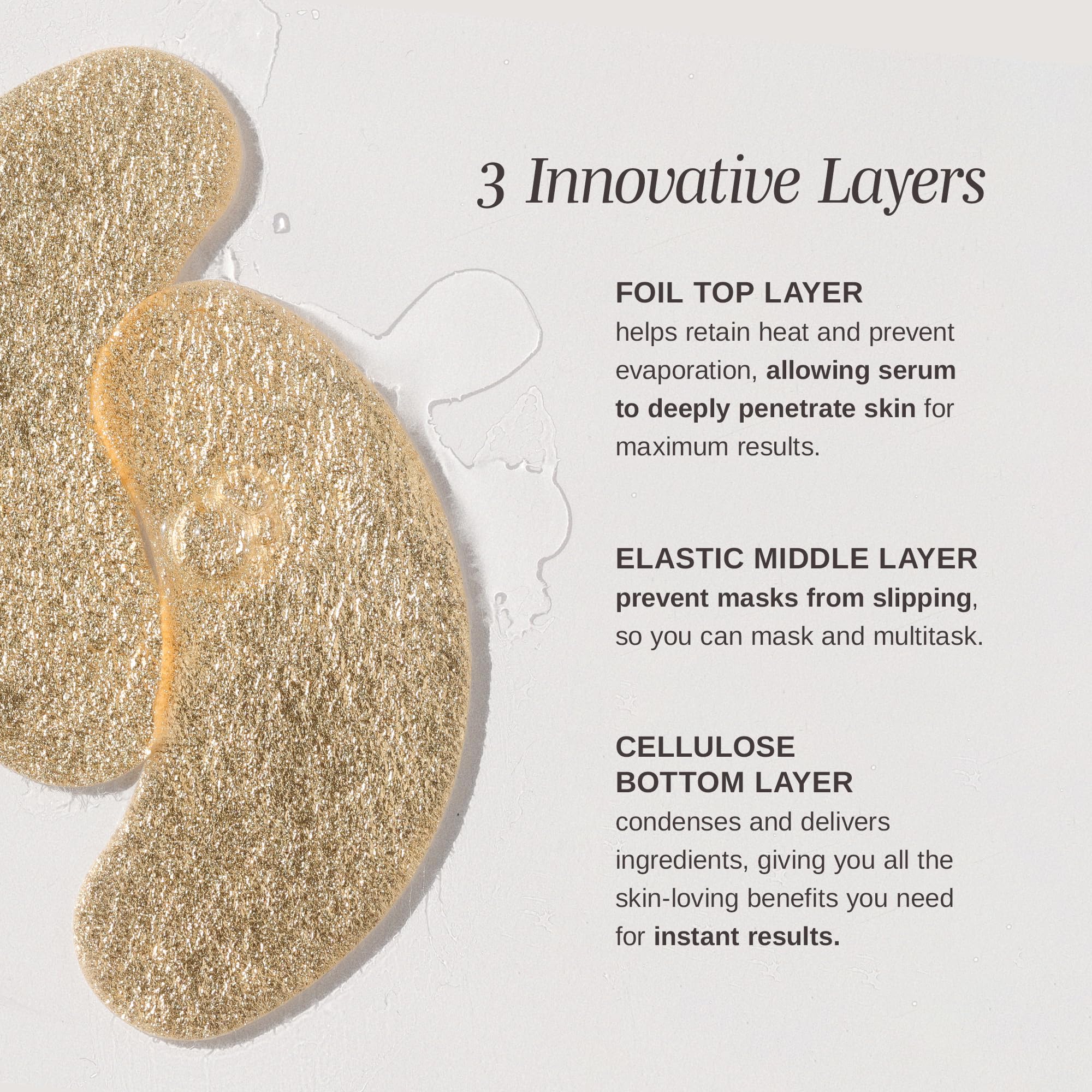 Wander Beauty Baggage Claim Gold Eye Masks