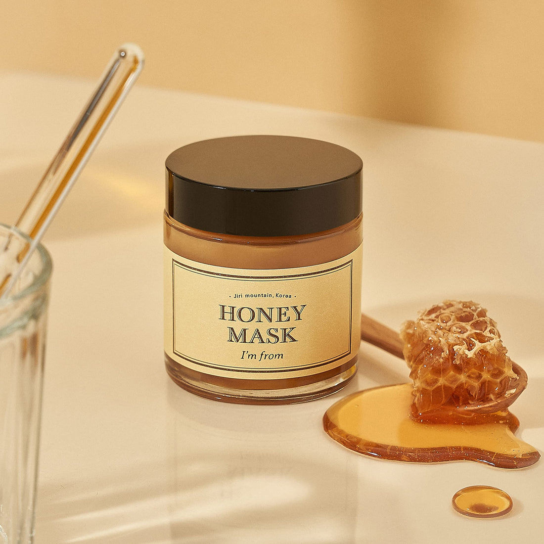I'm from Honey Mask 1.01 Fl Oz, Wash Off Face Mask, 38.7% Korean Honey, Deep Moisturization for 48 hours, Nourishment, Clear Complexion for Dry, Combination Skin