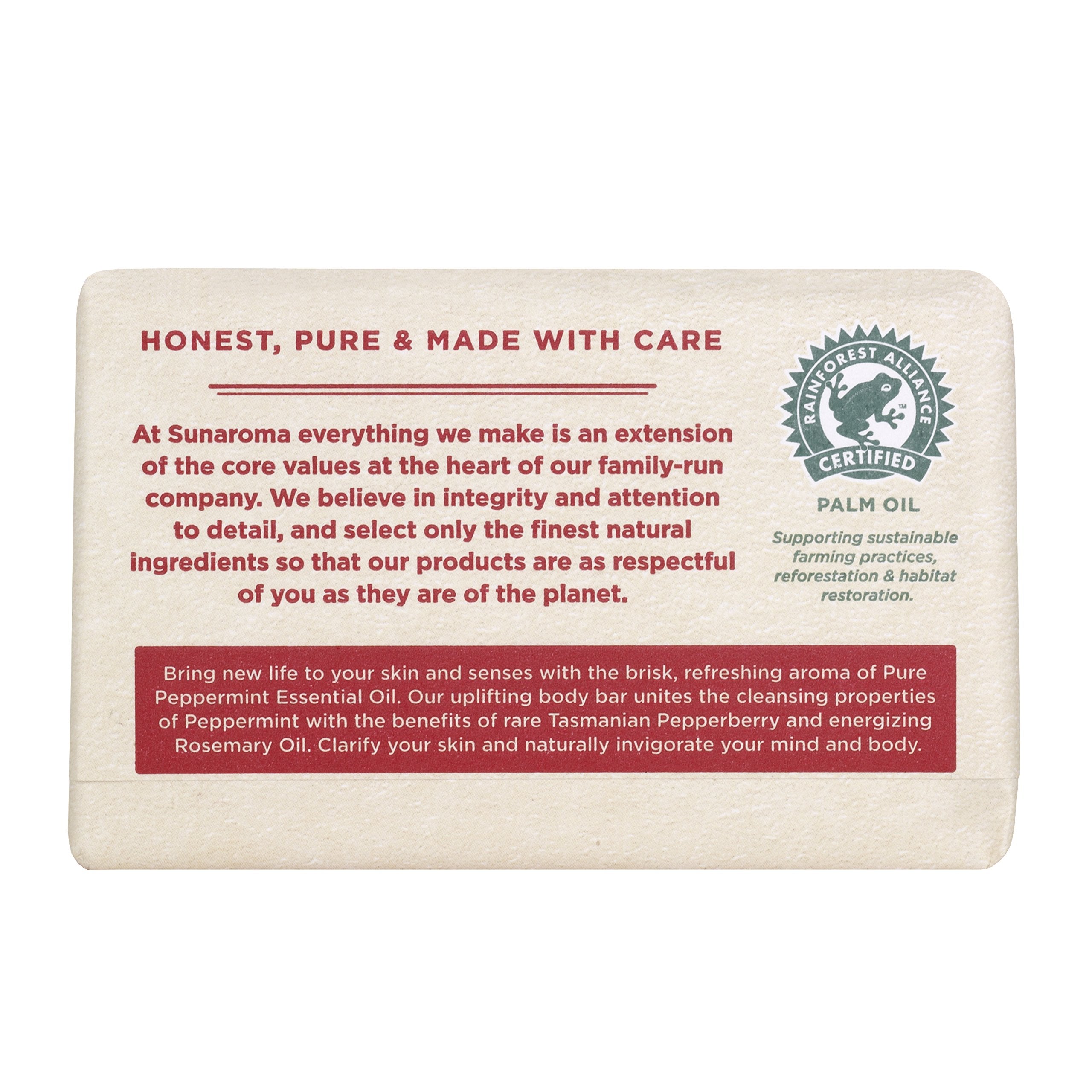 Sunaroma Peppermint Oil W/ Tasmanian Pepperberry and Alpine Rose Soap (8 Ounce)