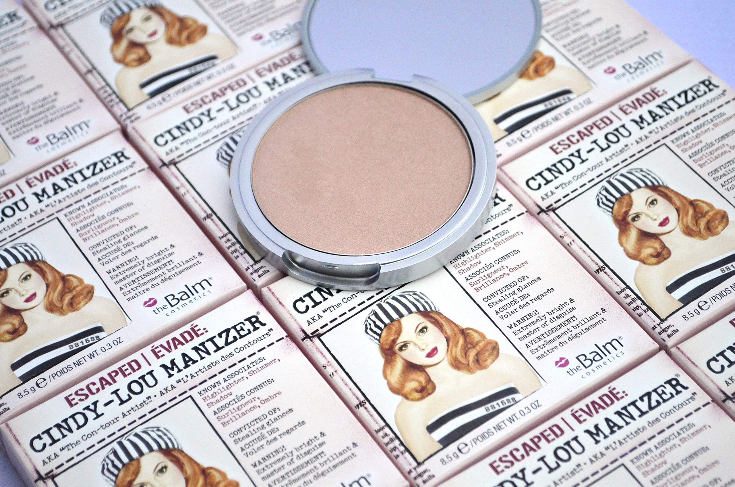 theBalm Cindy-Lou Manizer Highlighter, Shadow and Shimmer, Pink, 8.5g