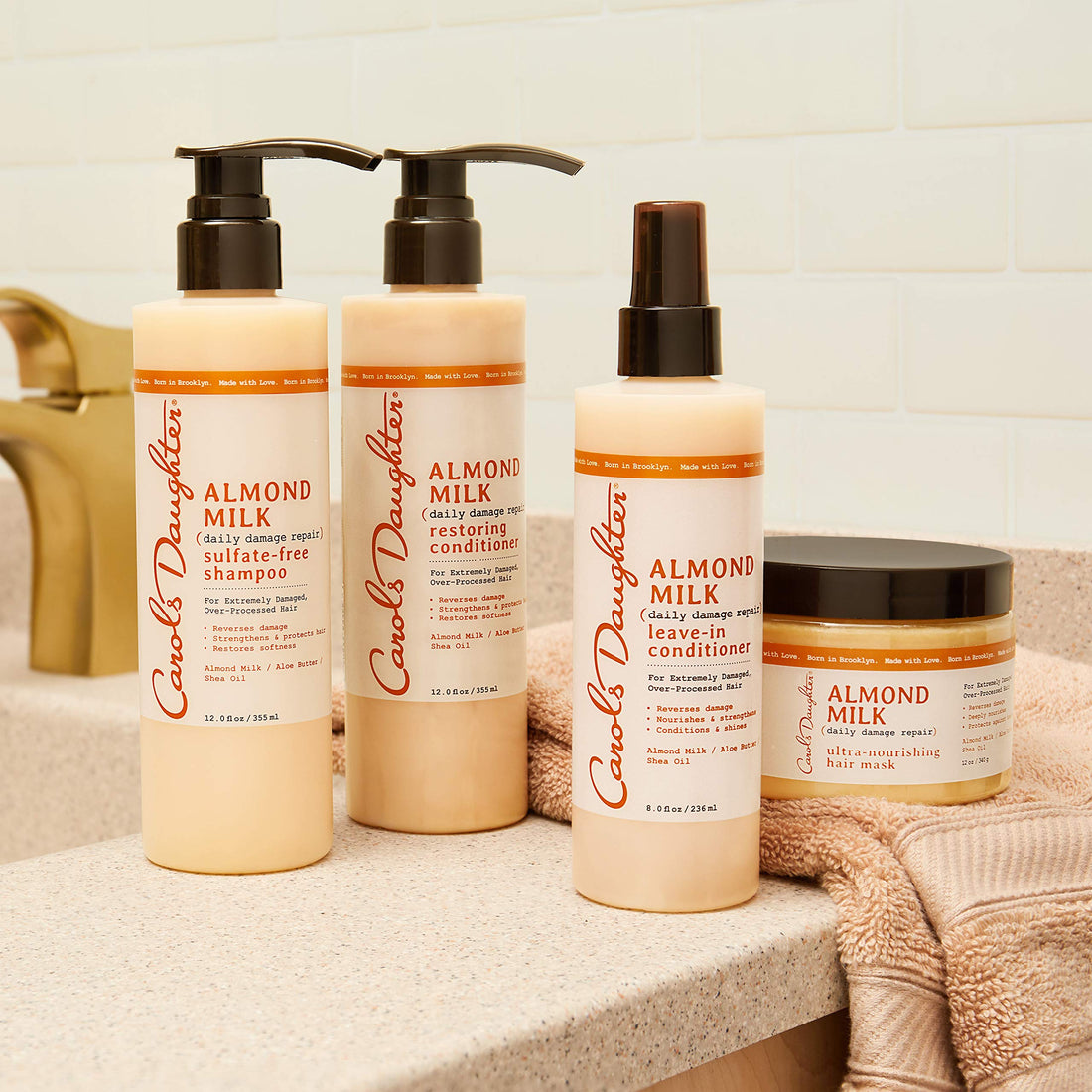 Carol’s Daughter Almond Milk Leave In Conditioner with Almond Milk, Aloe Butter and Shea Oil for Extremely Damaged Hair, 8 fl oz