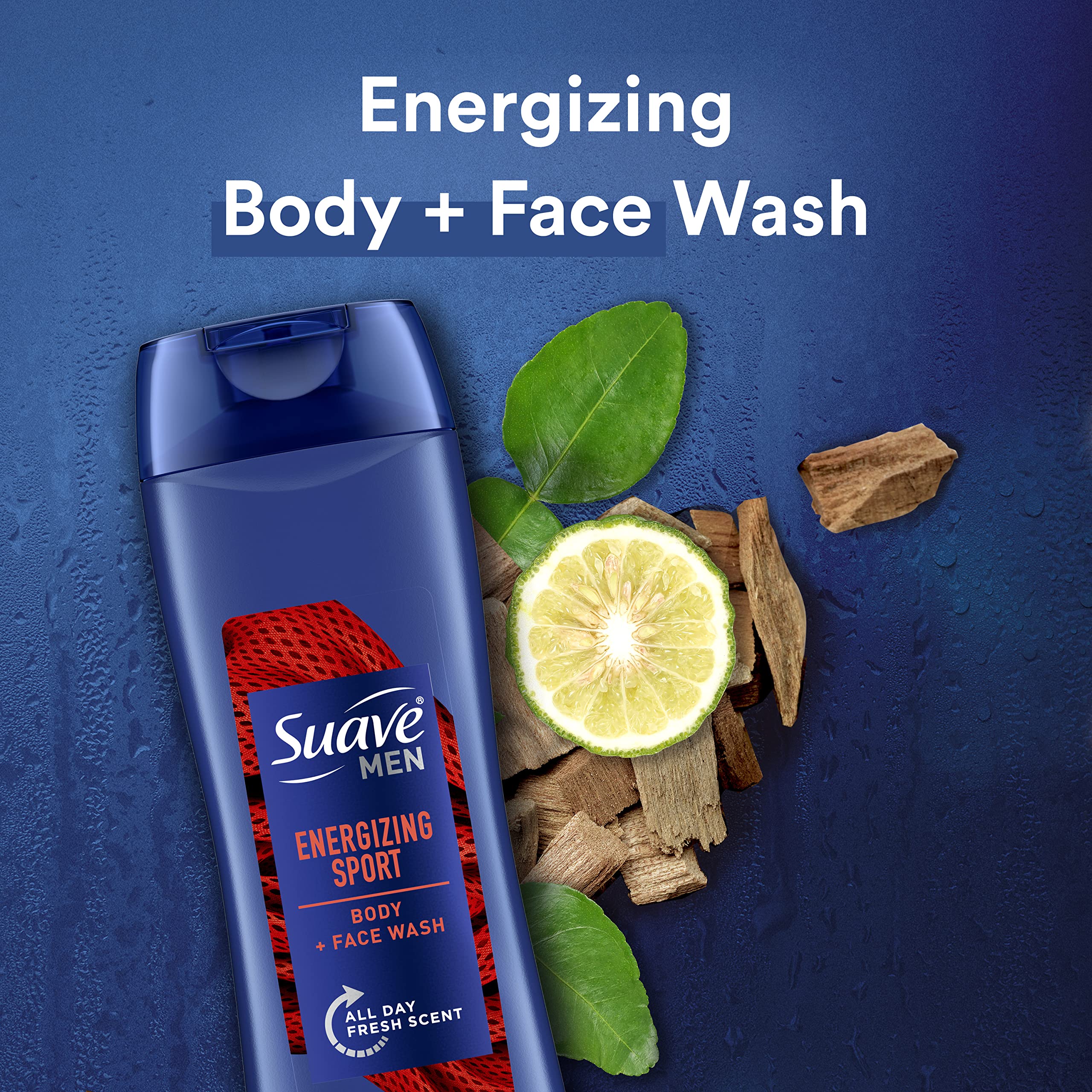 Suave Men Body Wash for Everyday Use Sport Fragrance Body Wash and Shower Gel 15 oz