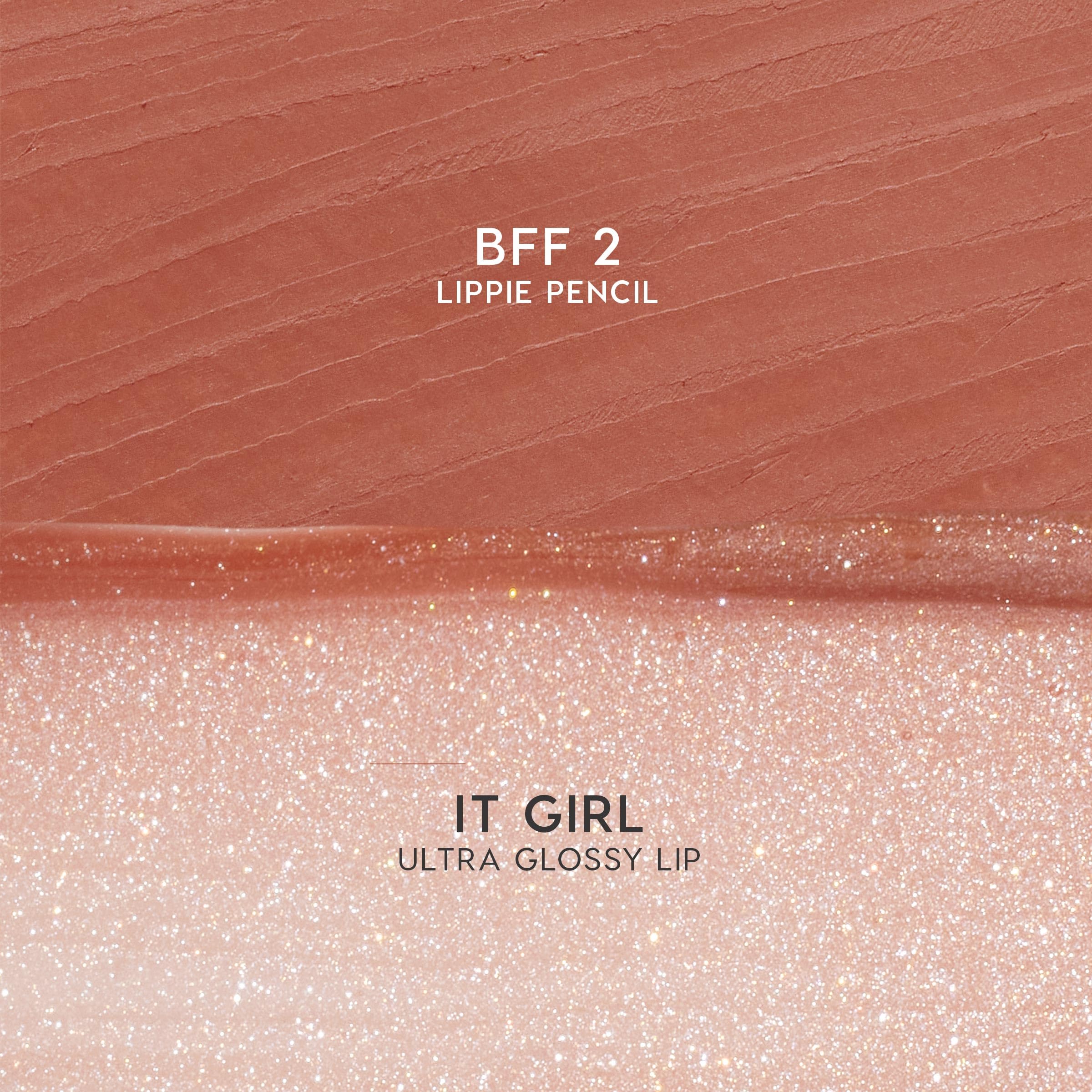 ColourPop Best Besties Lip Pencil & Gloss Duo - Shimmery Nude Lip Combo for Definition & Shine - Includes Shades BFF 2 & It Girl (2 Count)