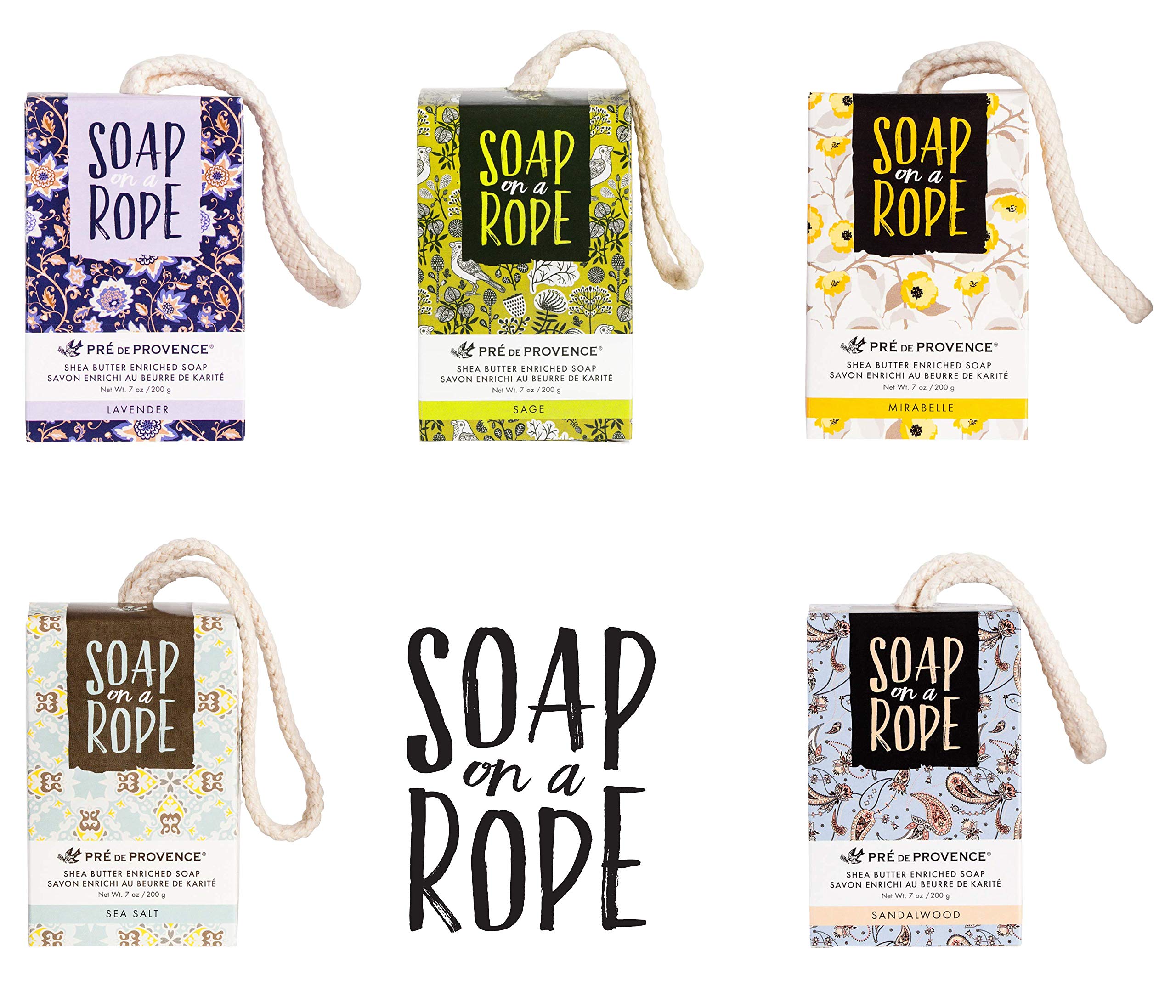 Pre de Provence Soap On a Rope, Sage, 200 Gram