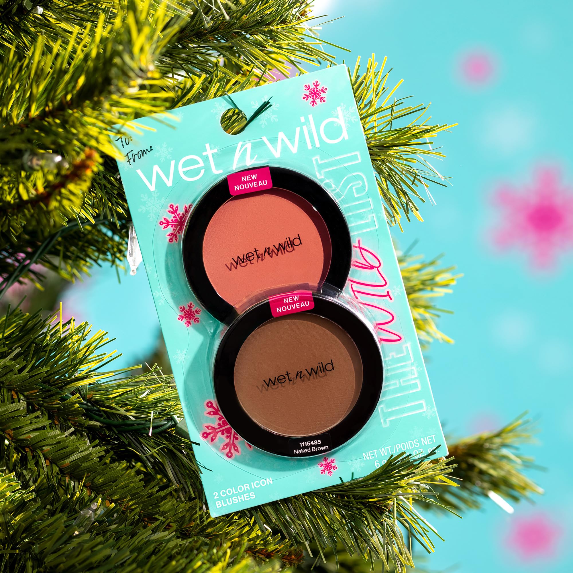 wet n wild Color Icon Blush Duo, Effortless Matte Natural Sheer Glow & Seamless Blend, Luxuriously Infused Smooth Jojoba Oil, Cruelty-Free & Vegan - Bed of Roses & Naked Brown