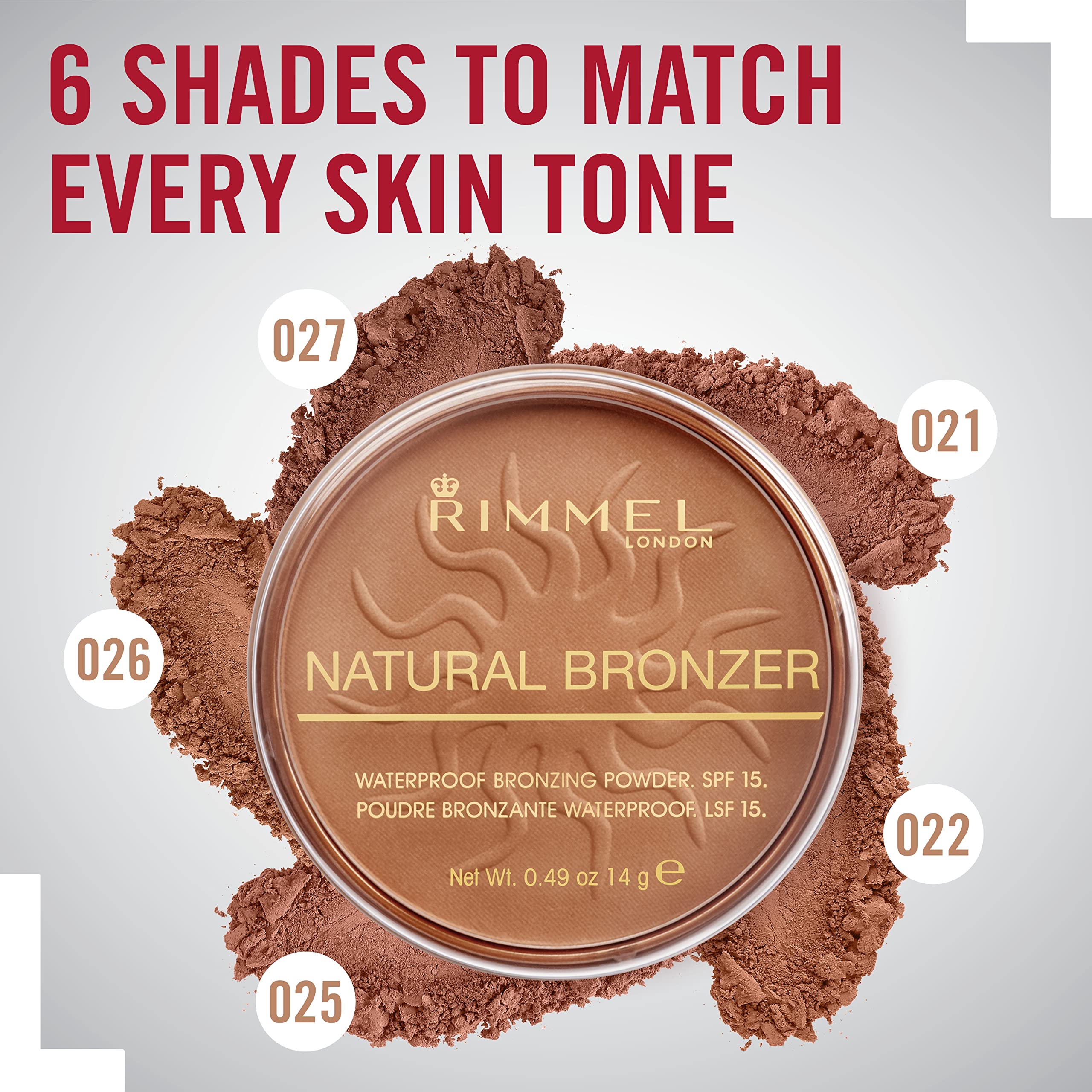 Rimmel Natural Bronzer Sun Light, 0.49 Ounce (Pack of 2)