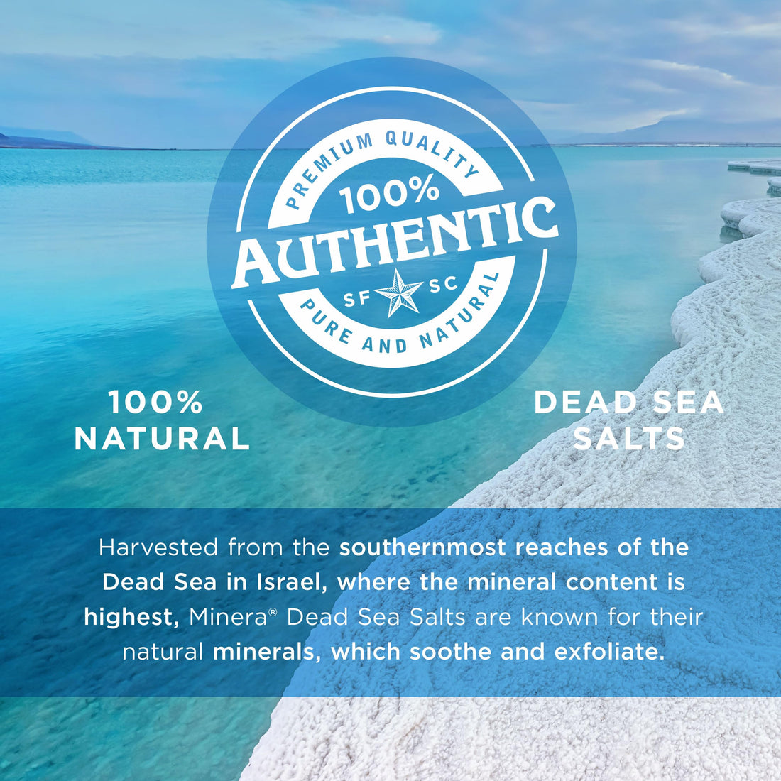Minera Dead Sea Salt, 100% Pure & Natural, 10 lbs. Coarse Grain (0-1.7-4 mm) Bulk Bag, Easily Dissolving Dead Sea Salts for Soaking & Bathing, Skin Nourishing Coarse Sea Salt, Unscented