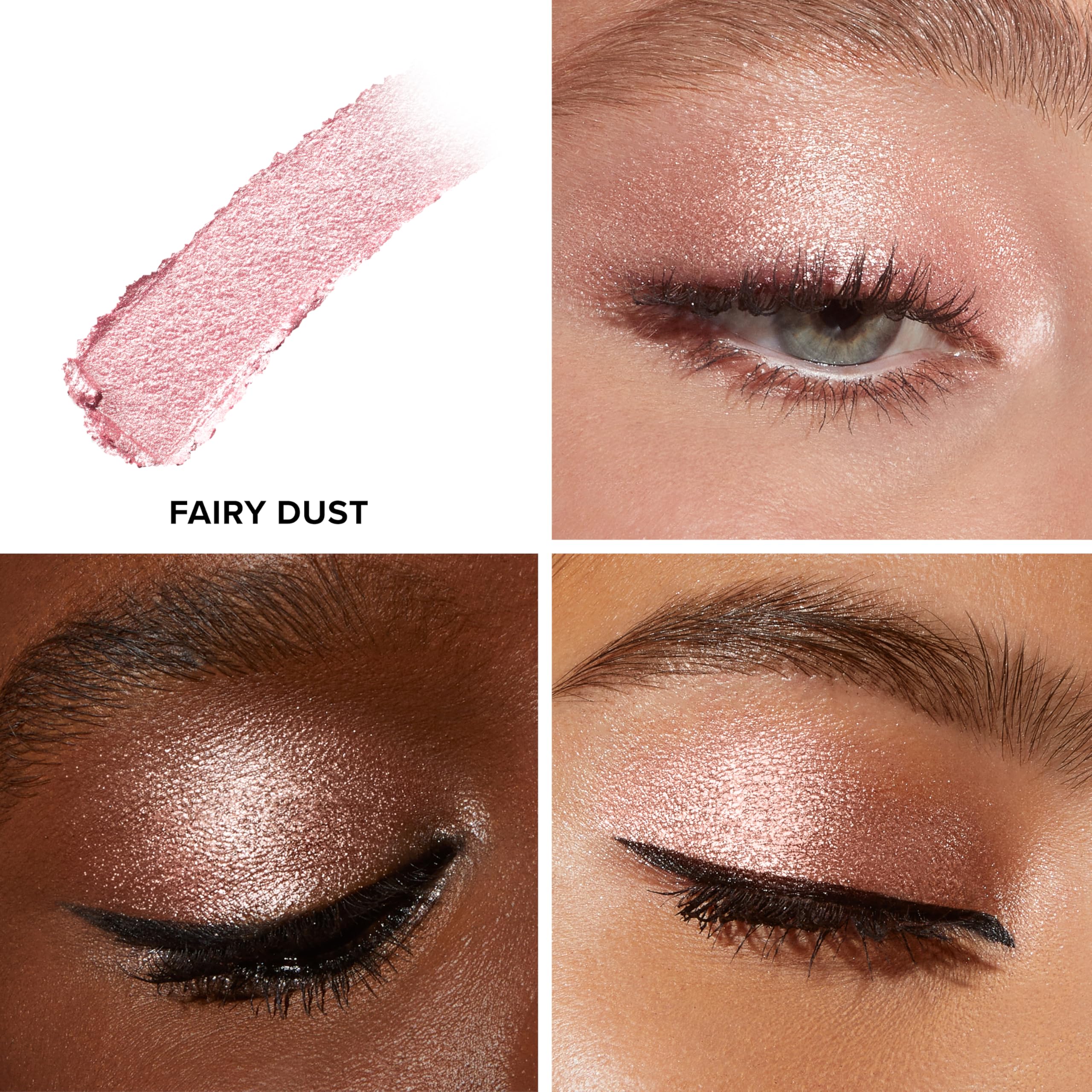 Too Faced Quickie Queen Eyeshadow Sticks | Creamy, Long Wearing + Non-Creasing, High-Impact Sparkle, Fairy Dust