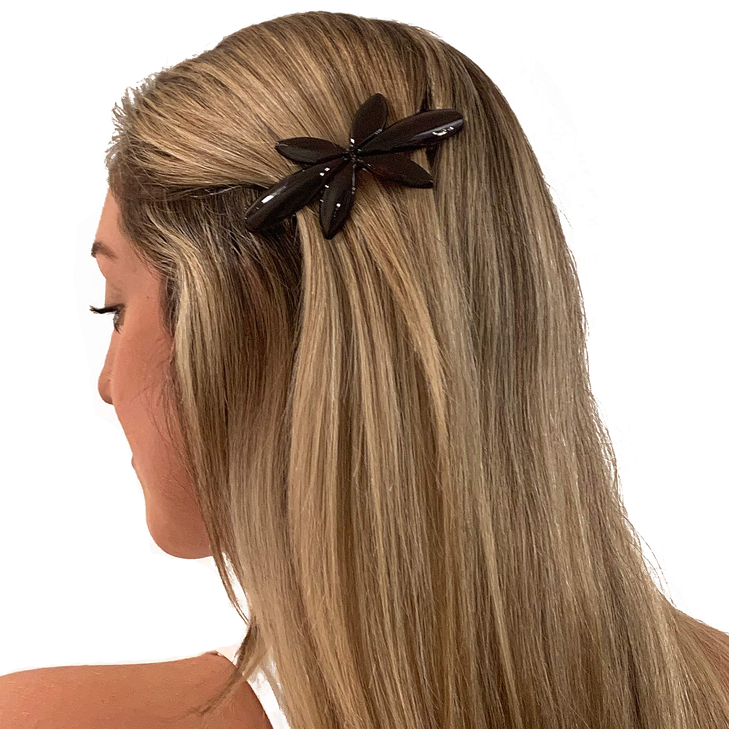 CP2426, BARRETTE, FLOWER, Tortoise