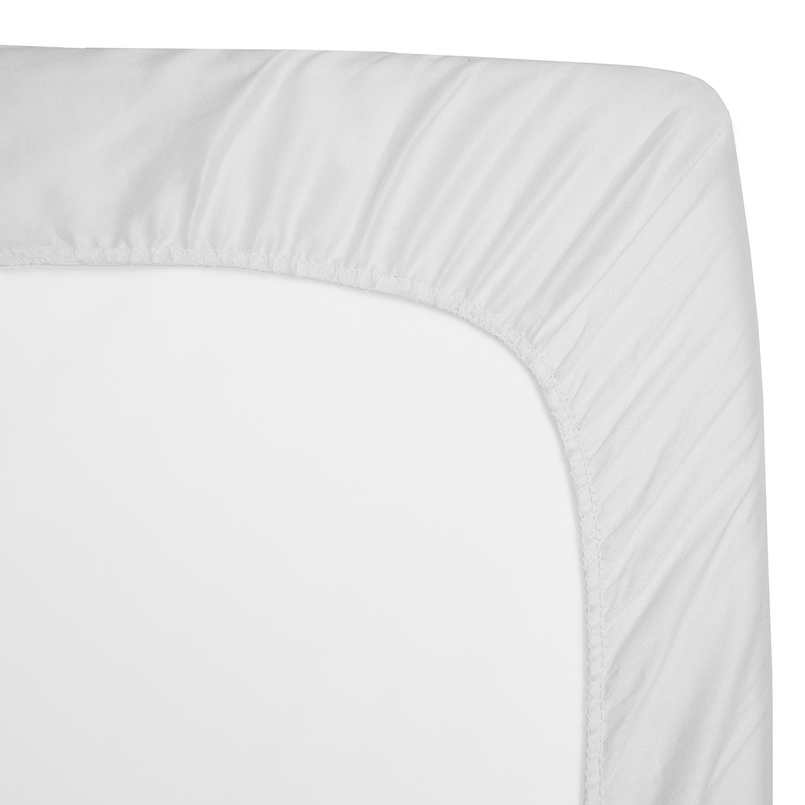 American Baby Company Waterproof Fitted Porta/Mini Crib Mattress Protector, Quilted Cotton and Noiseless Mini Crib Pad Cover, White, 38 x 24