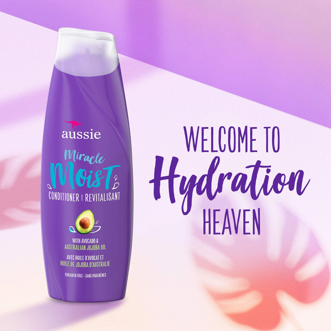 Aussie Miracle Moist with Avocado & Jojoba Oil, Paraben Free Conditioner, 26.2 fl oz