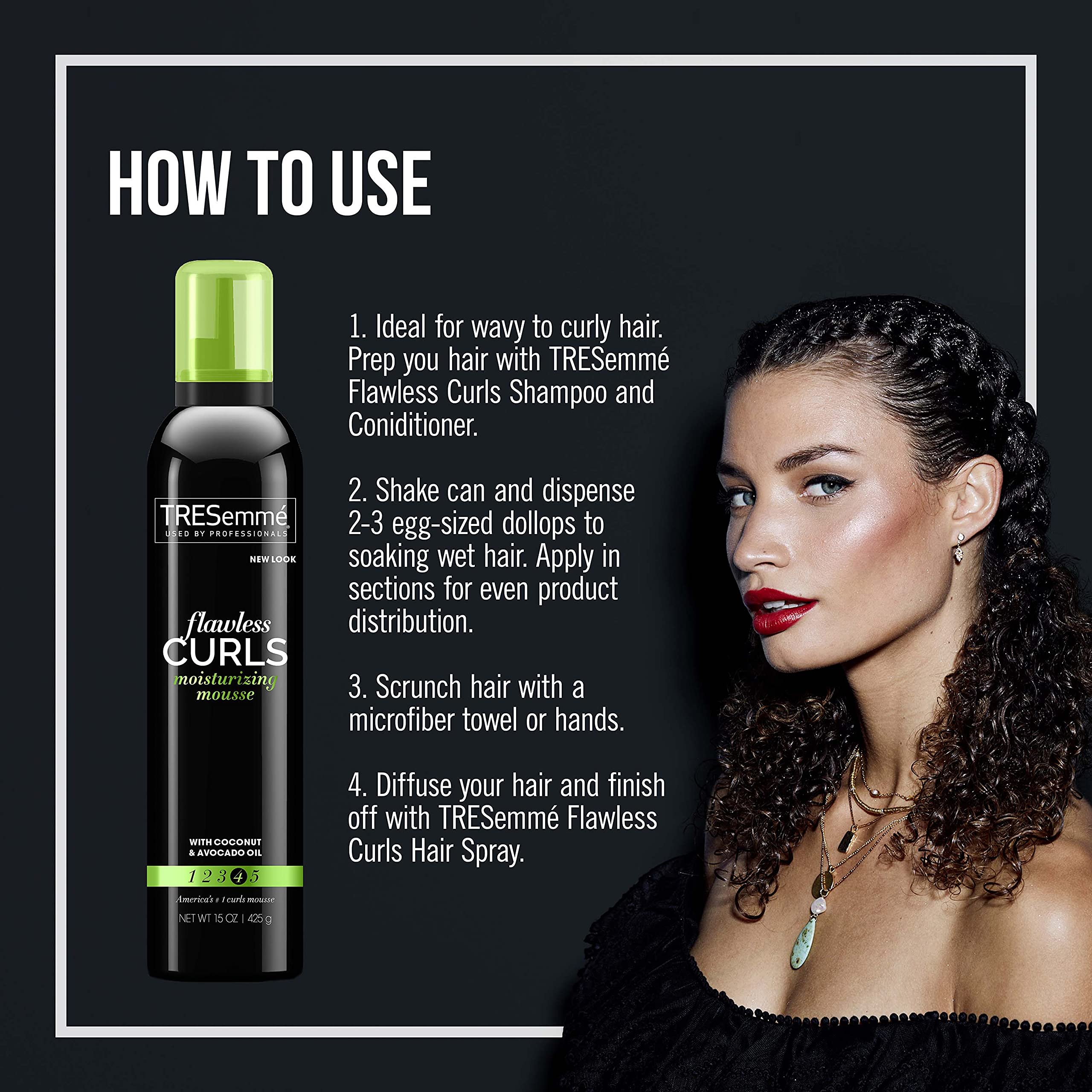 TRESemme Flawless Curls Extra Hold Mousse 15 Oz