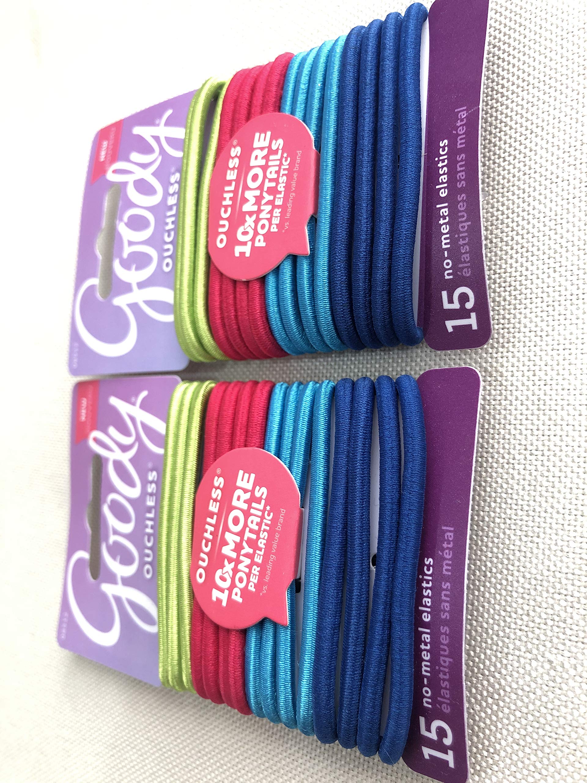 Goody Corporate Ouchless Elastic, Metallic Attitude, 15 Count