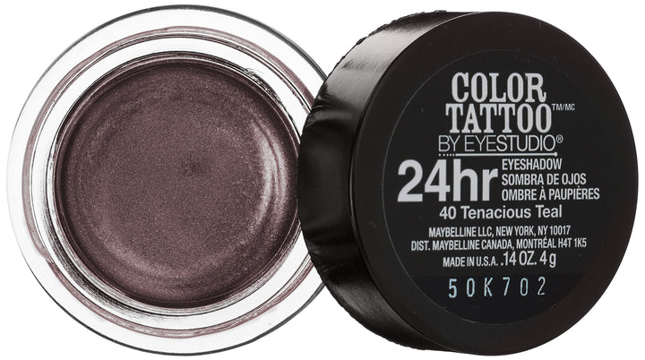Maybelline Eyestudio ColorTattoo Leather 24HR Cream Eyeshadow, Vintage Plum, 0.14 oz.
