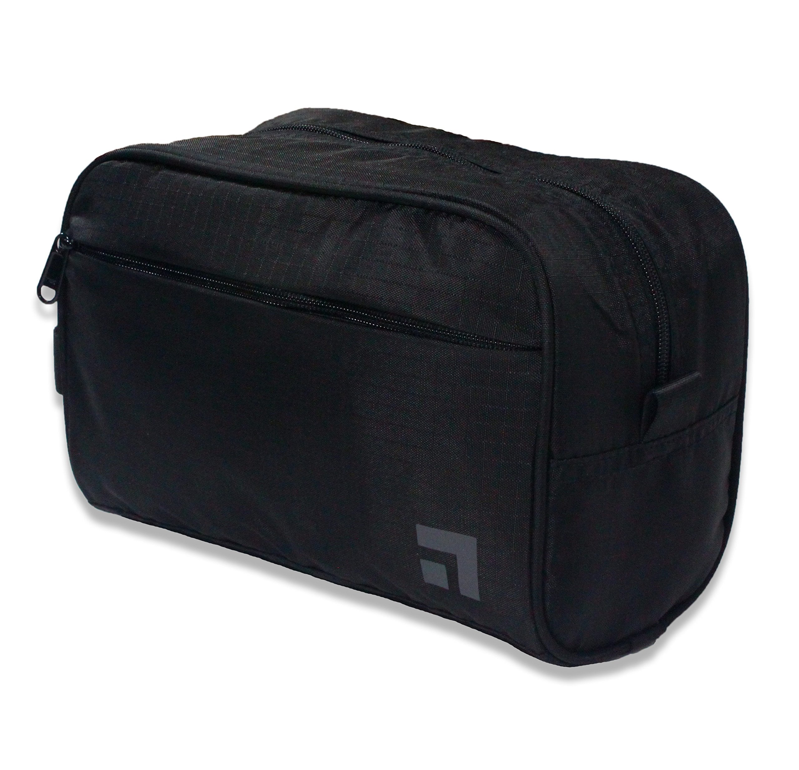 Slate Travel Waterproof Nylon Dopp Kit - Shaving Toiletry Bag Organizer