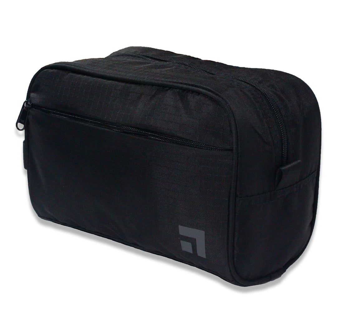 Slate Travel Waterproof Nylon Dopp Kit - Shaving Toiletry Bag Organizer