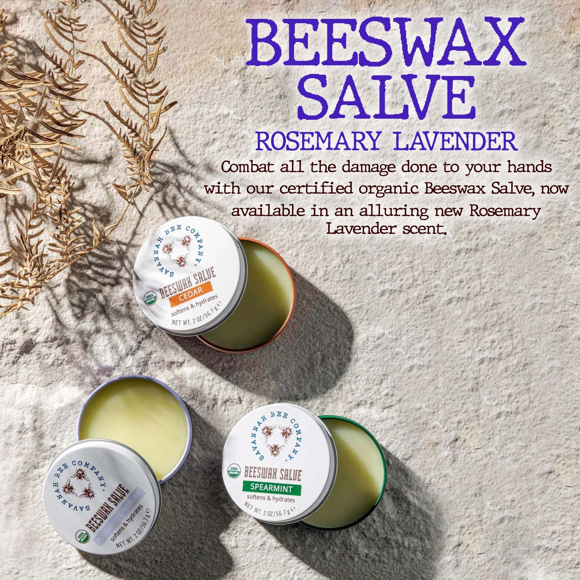 Savannah Bee Company Original Beeswax Salve - Deep Moisturizer Hand Salve