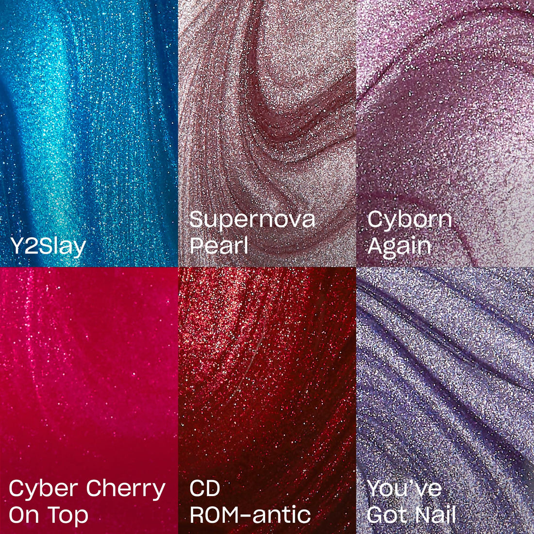 OPI GelColor 6PC Add-on Kit #1 | Opaque Bright Multi-Color Metallic Gel Nail Polish Gift Set | Metallic Mega Mix Collection