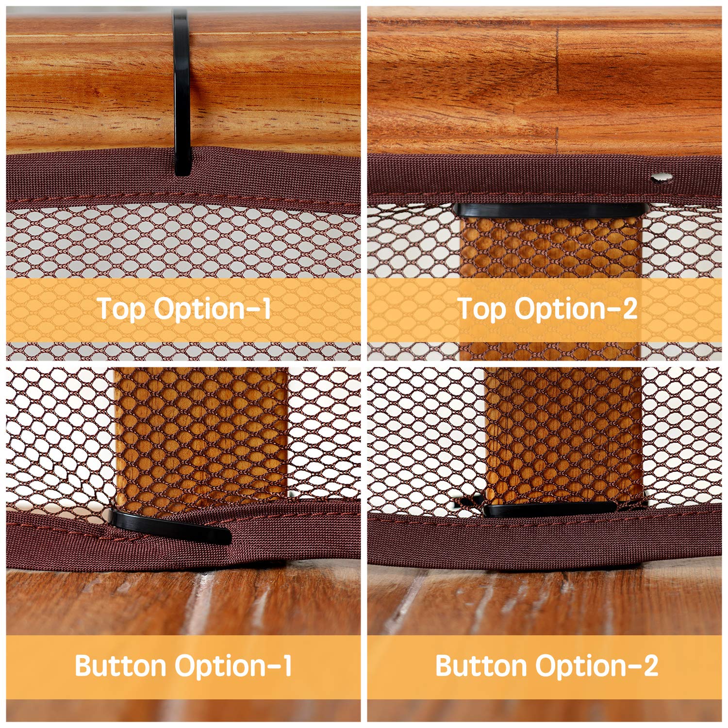 Banister Guard for Baby - 15ft x 3ft, Child Safety Net, Rail Balcony Banister Stair Mesh for Kids, Toys, Pets - Dark Brown…