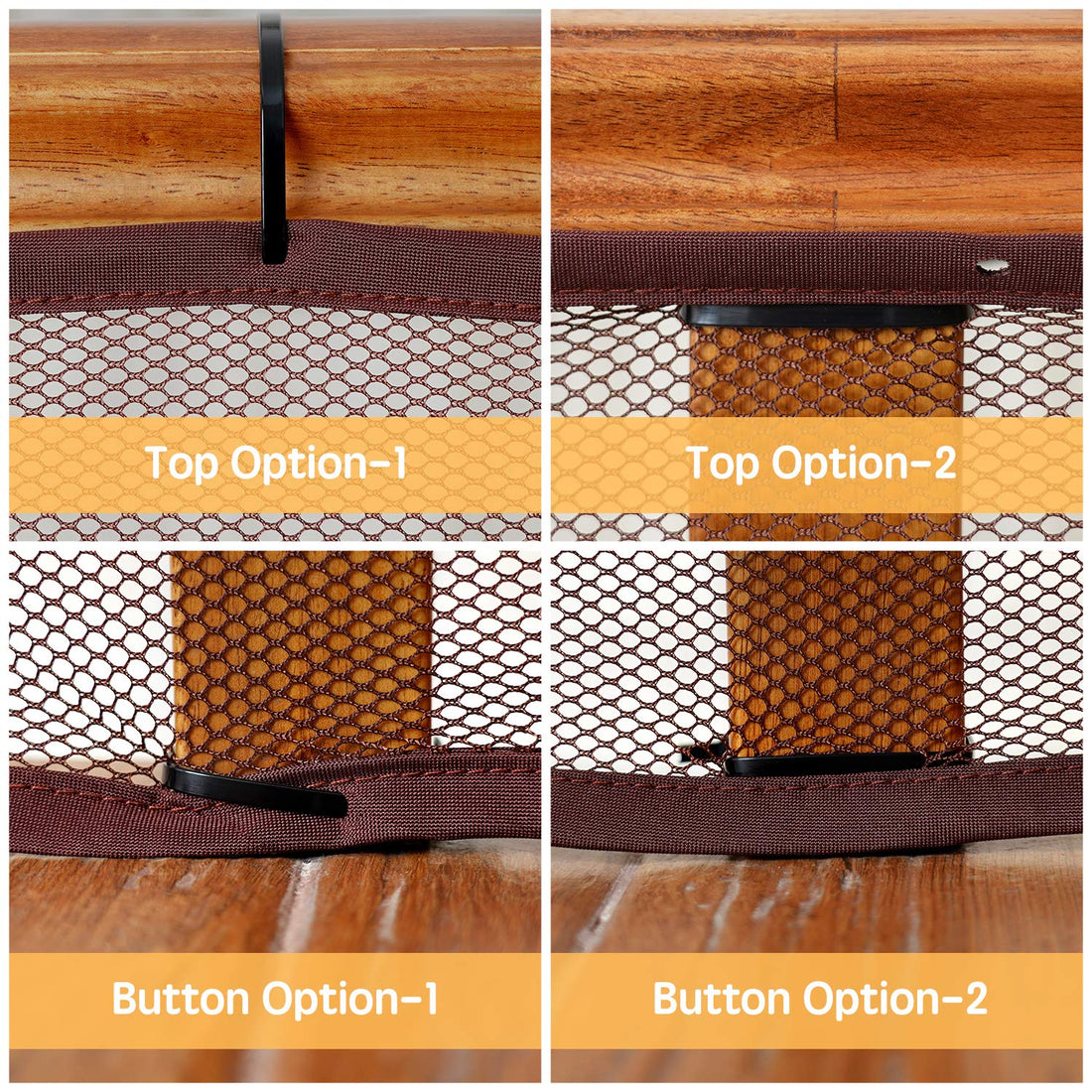 Banister Guard for Baby - 15ft x 3ft, Child Safety Net, Rail Balcony Banister Stair Mesh for Kids, Toys, Pets - Dark Brown…