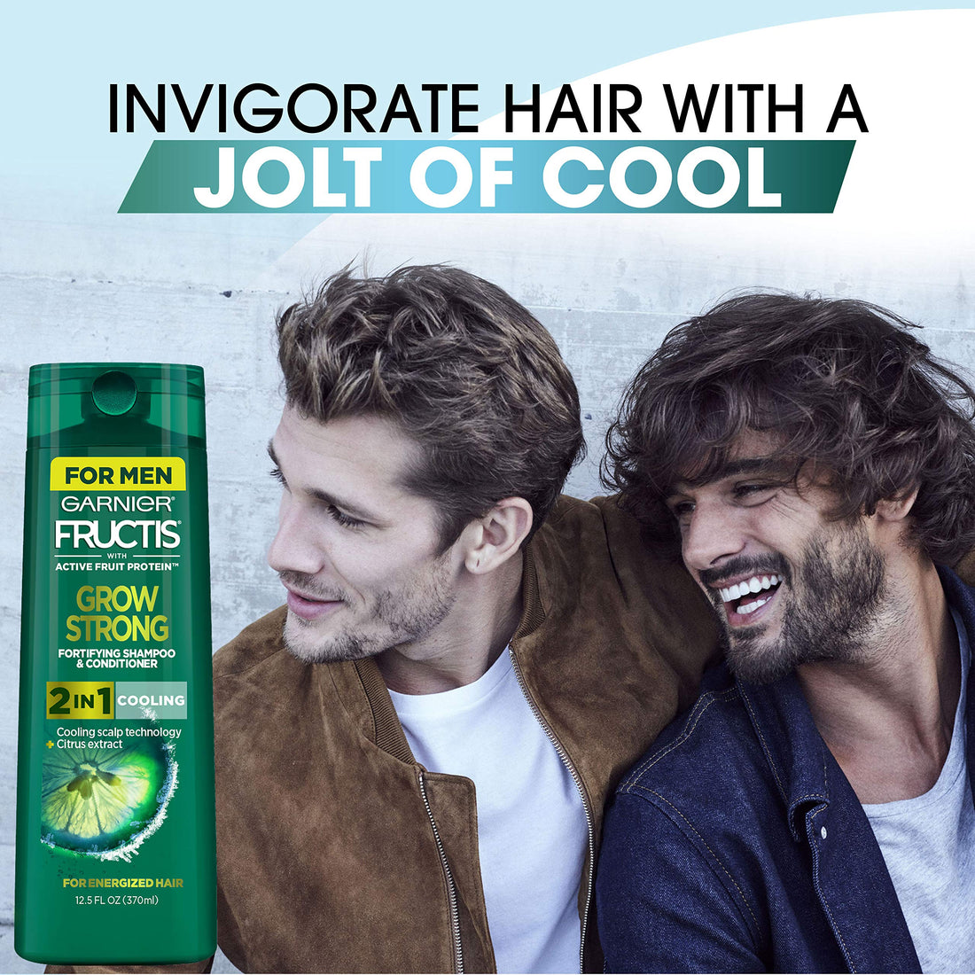 Garnier Hair Care Fructis Grow Strong Cooling 2-in-1 Shampoo and Conditioner for Men, 12.5 Fl Oz