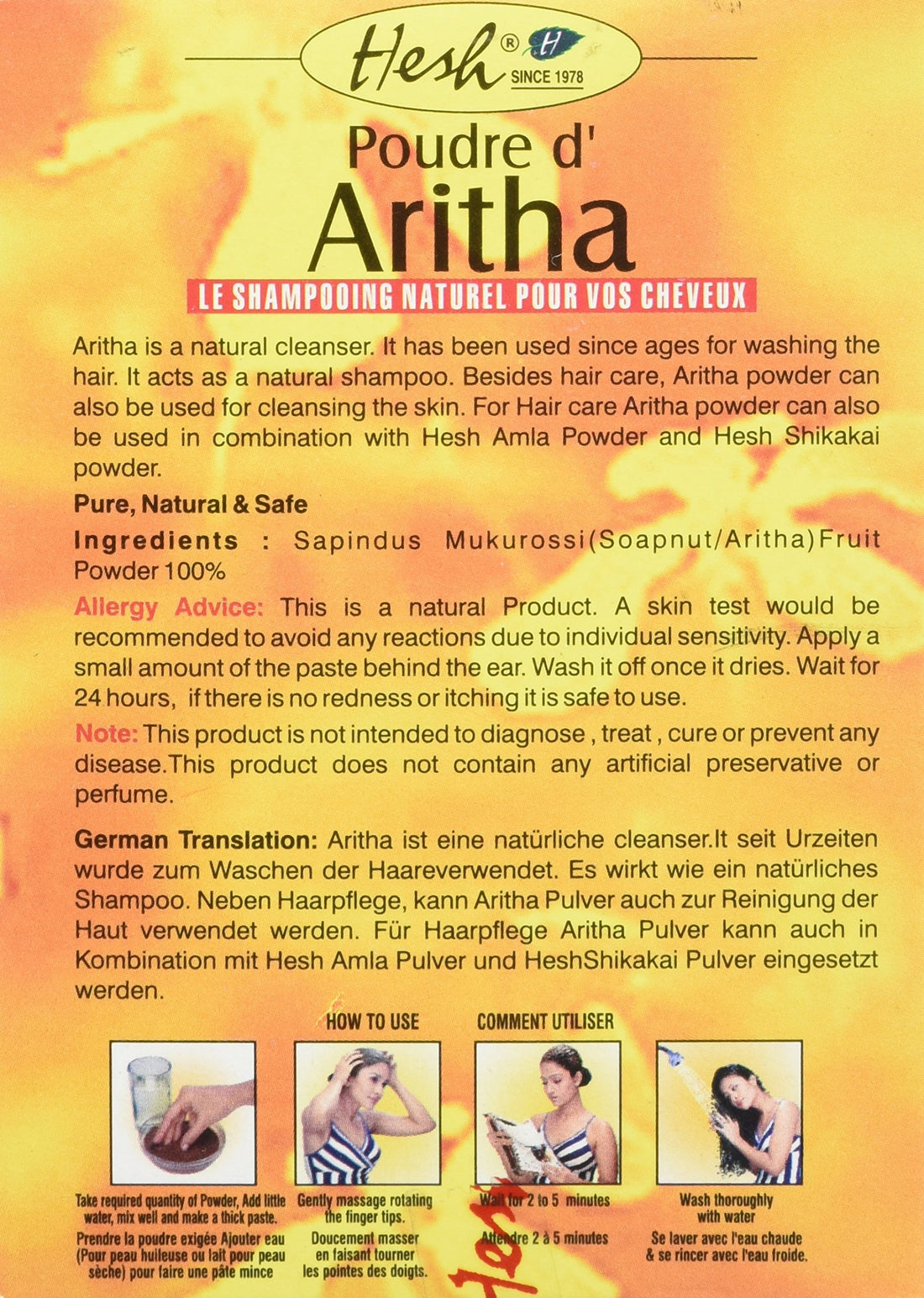 Hesh Aritha Powder 100 g (3.5 Oz) by Hesh