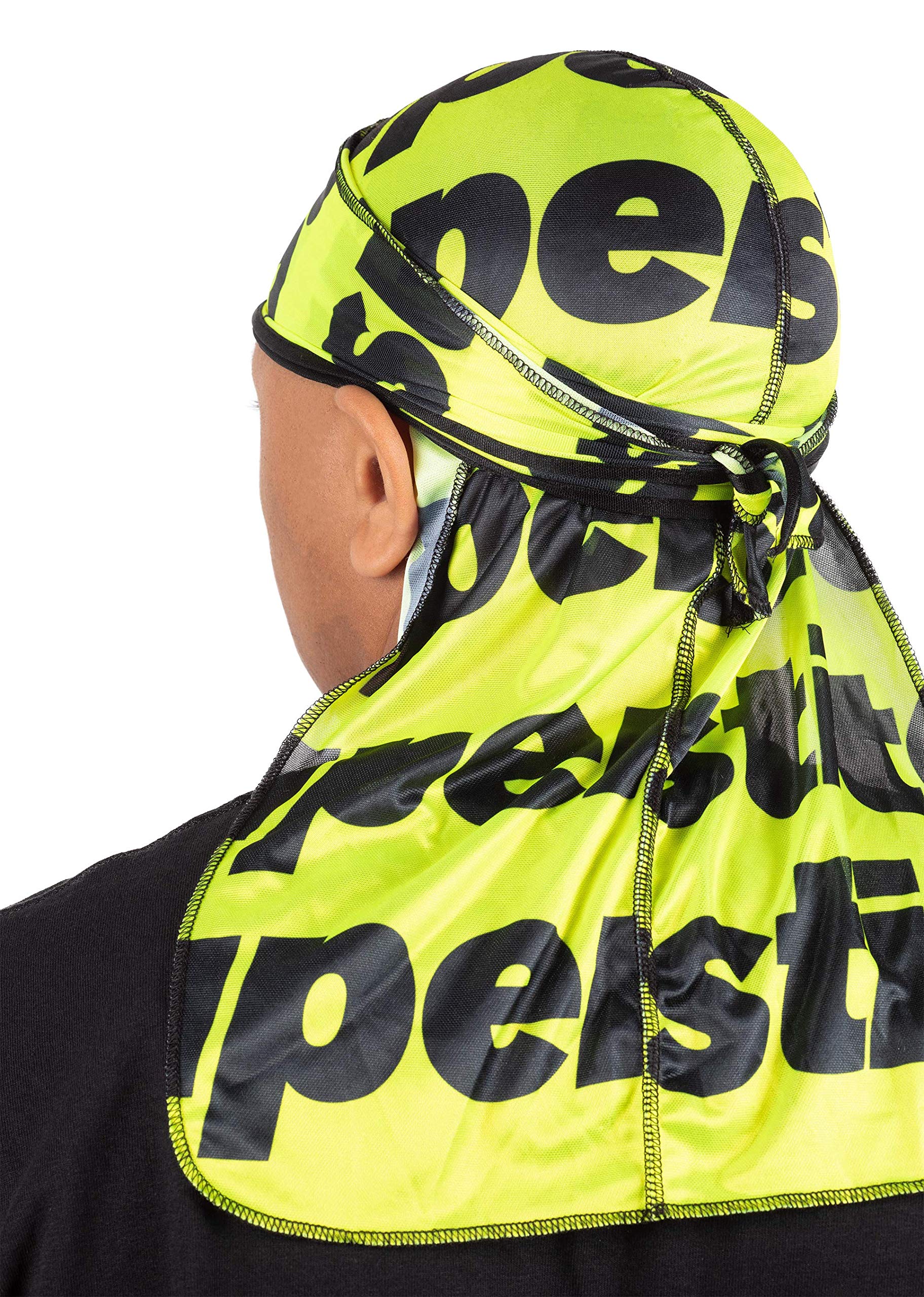 Superstitch Superag Premium Durag Glow Up Yellow and Black Pattern