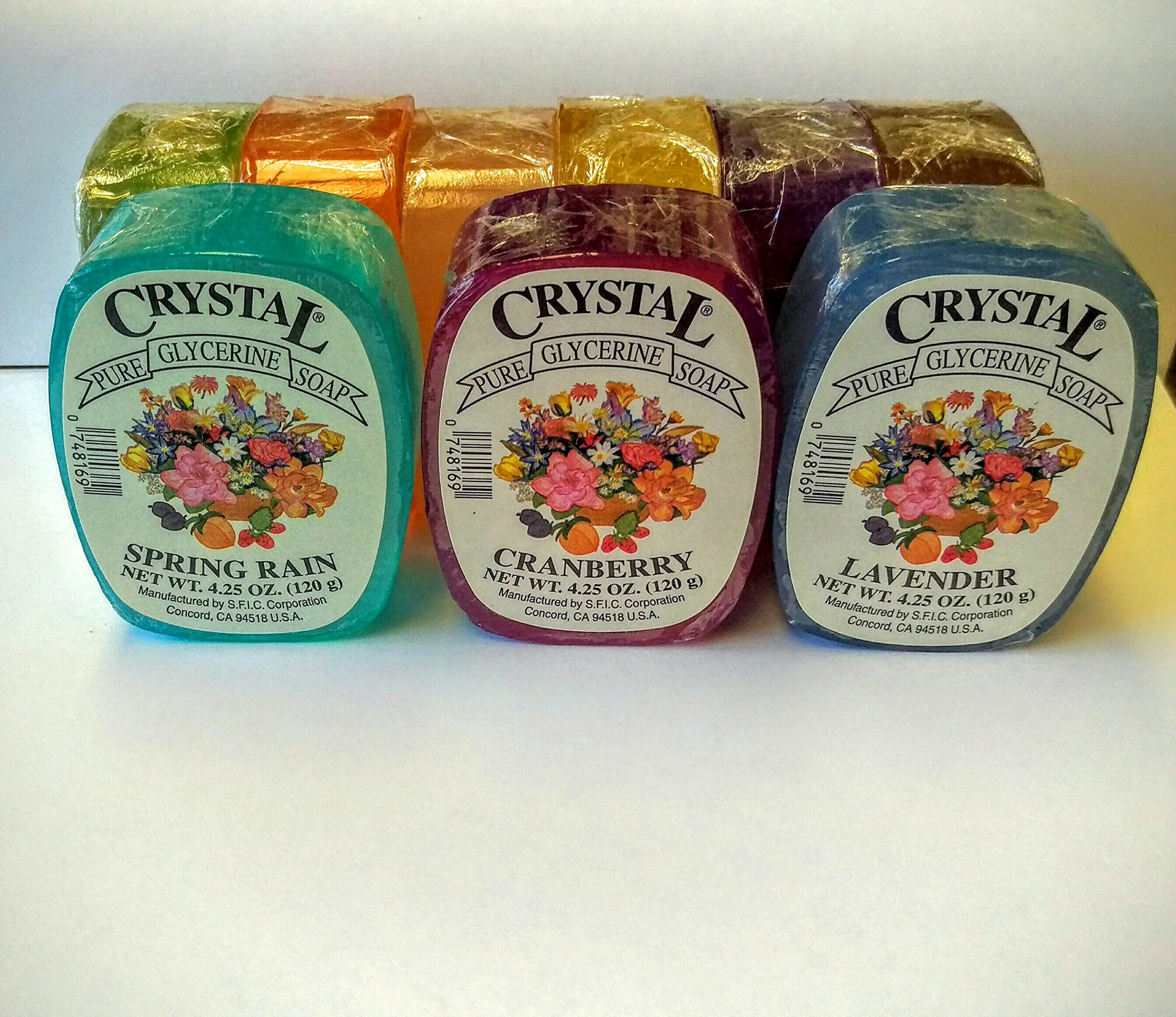 Crystal Glycerine Soap Bars 24 Fragrances