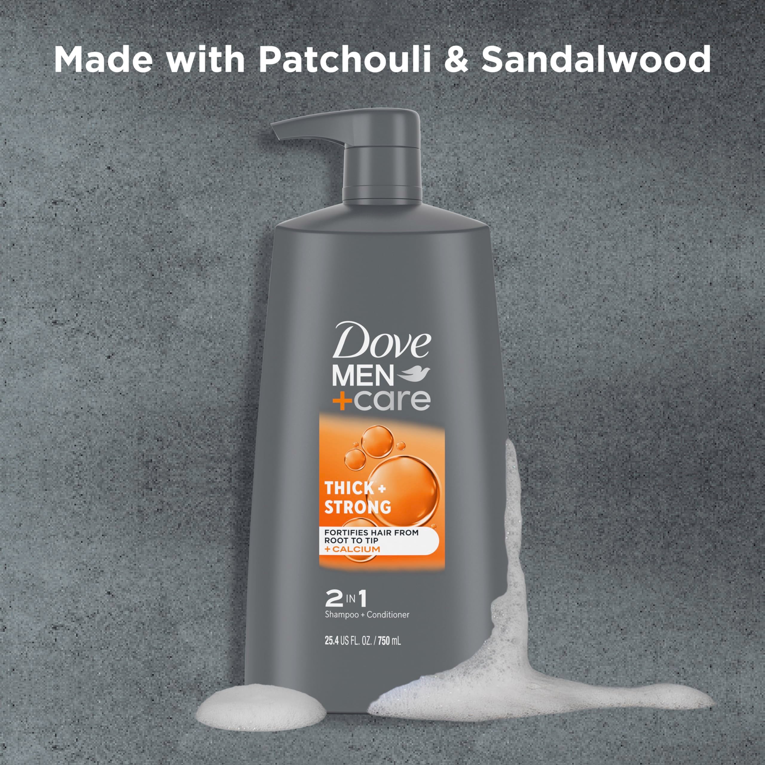 Dove 2 in 1 Shampoo & Conditioner Fortifying Shampoo Cleans and Purifies Thick & Strong Strengthens and Recharges Hair Vigor 25.4 oz 4 count