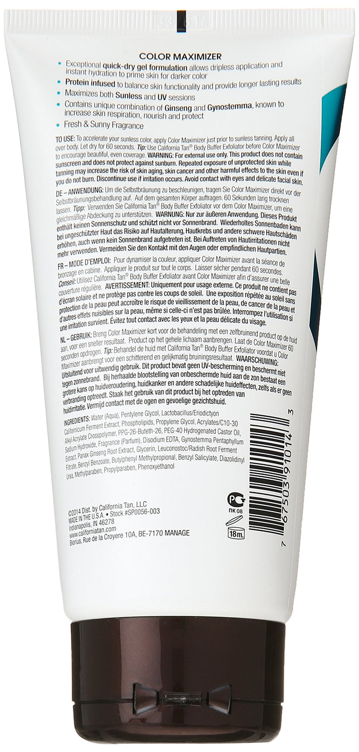California Tan Color Maximizer Lotion Sunless, 6 Ounce