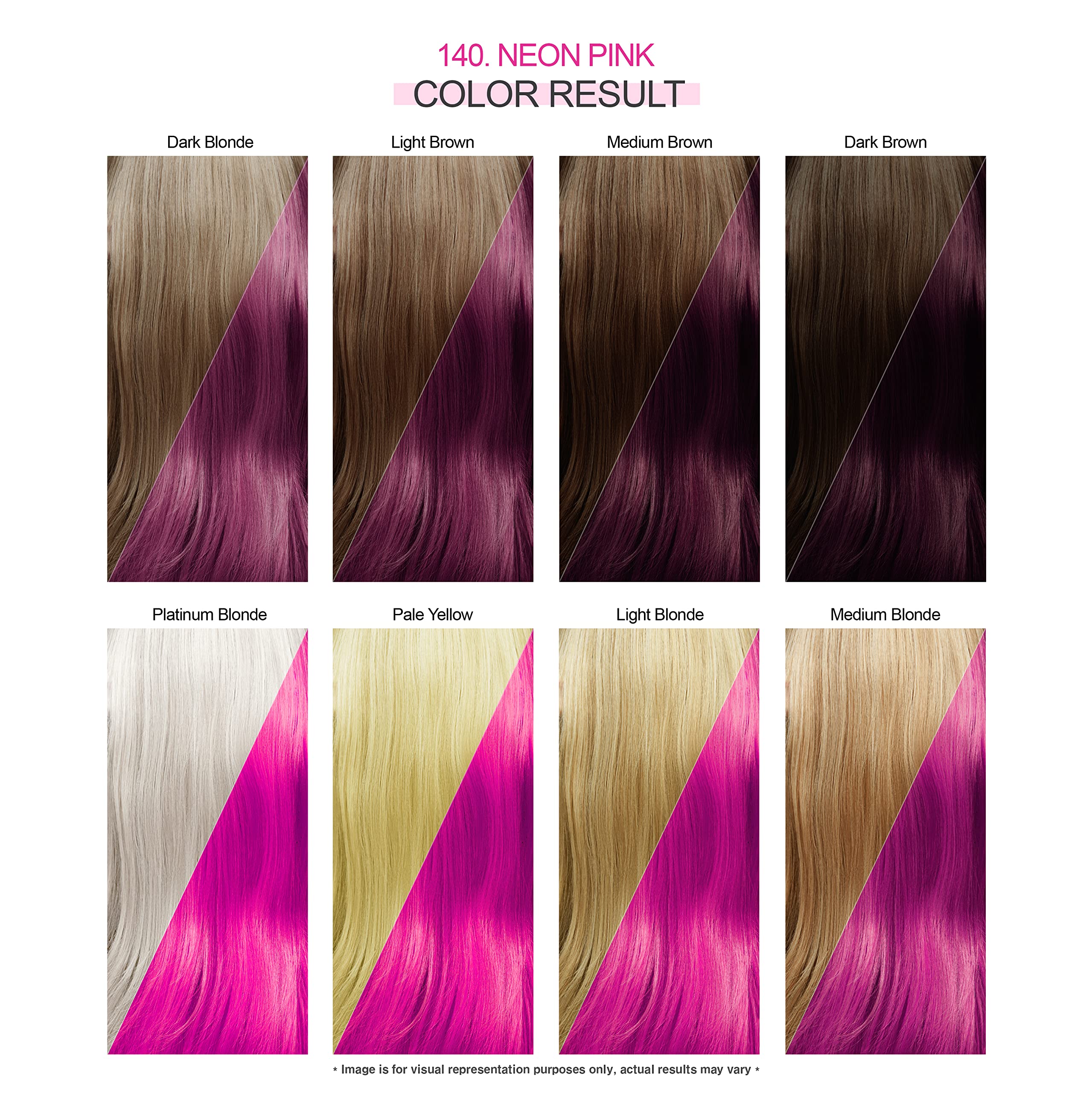 Adore Semi-Permanent Haircolor #140 Neon Pink 4 Ounce (118ml) (3 Pack)
