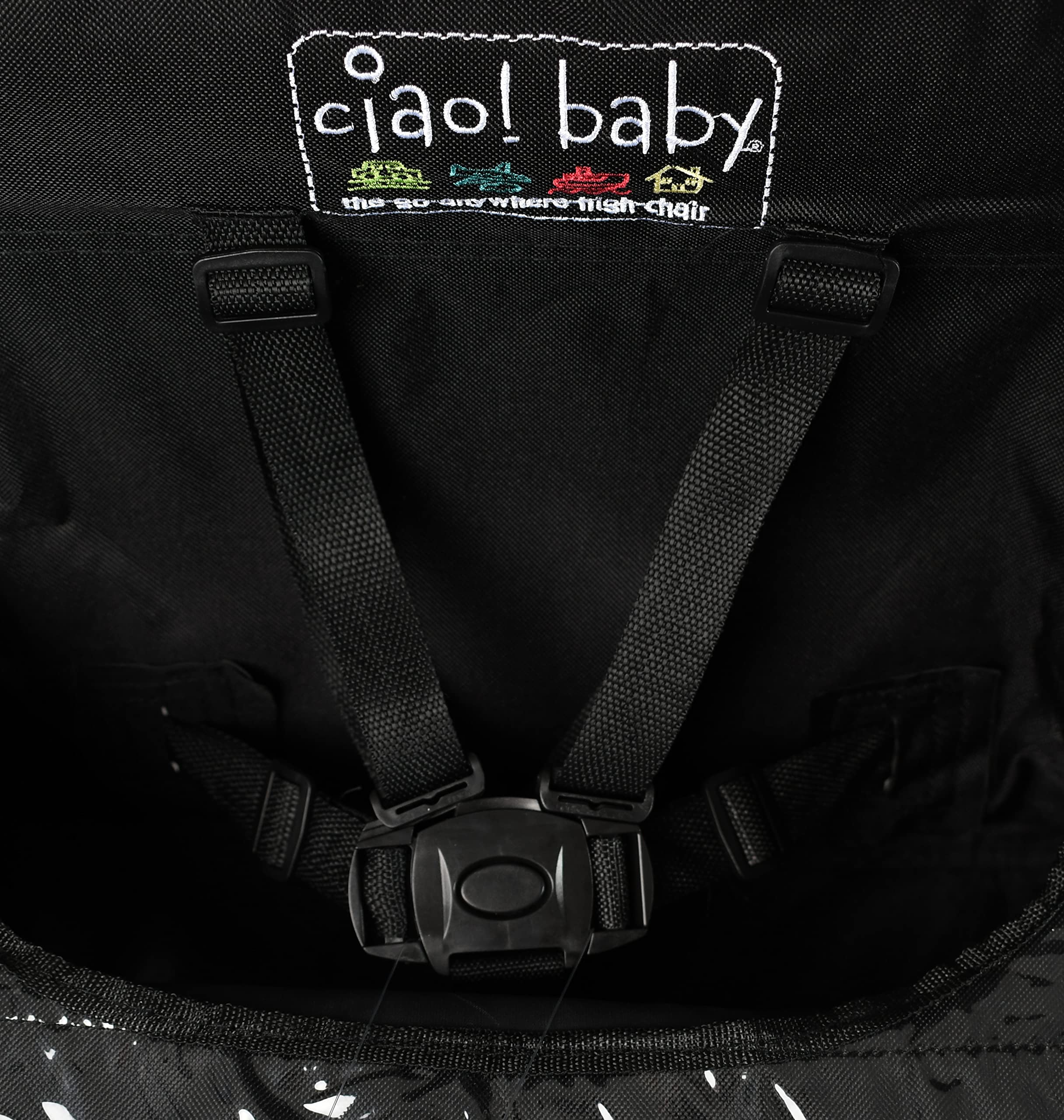 ciao! baby Portable High Chair for Travel, Fold Up High Chair with Tray, Black