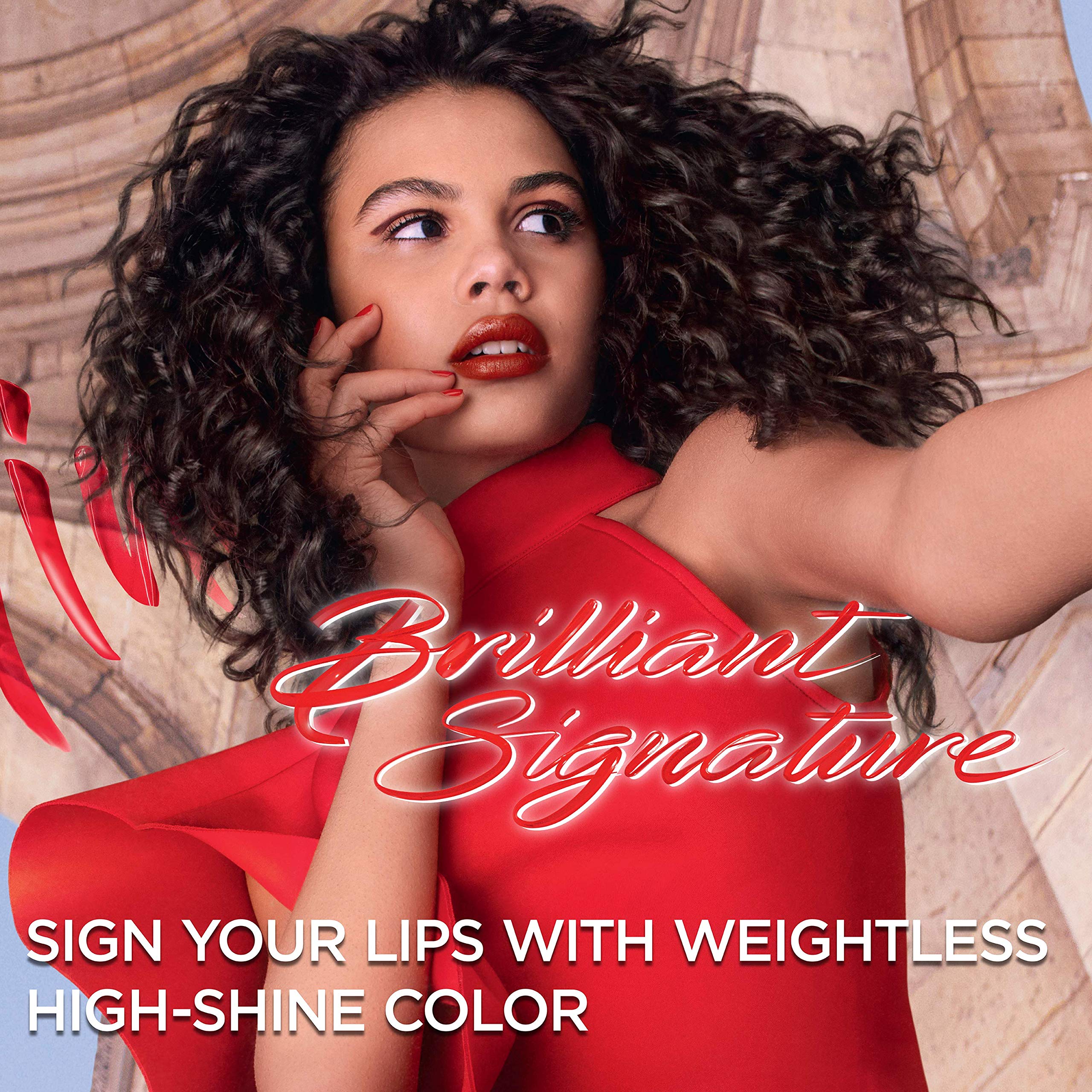 L'Oreal Paris Brilliant Signature Shiny Lip Stain Lipstick, Be Brilliant 0.21 Fl Oz.