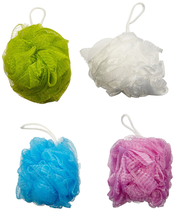 Daylee Naturals Mesh Bath Pouf Sponge 4 Pack