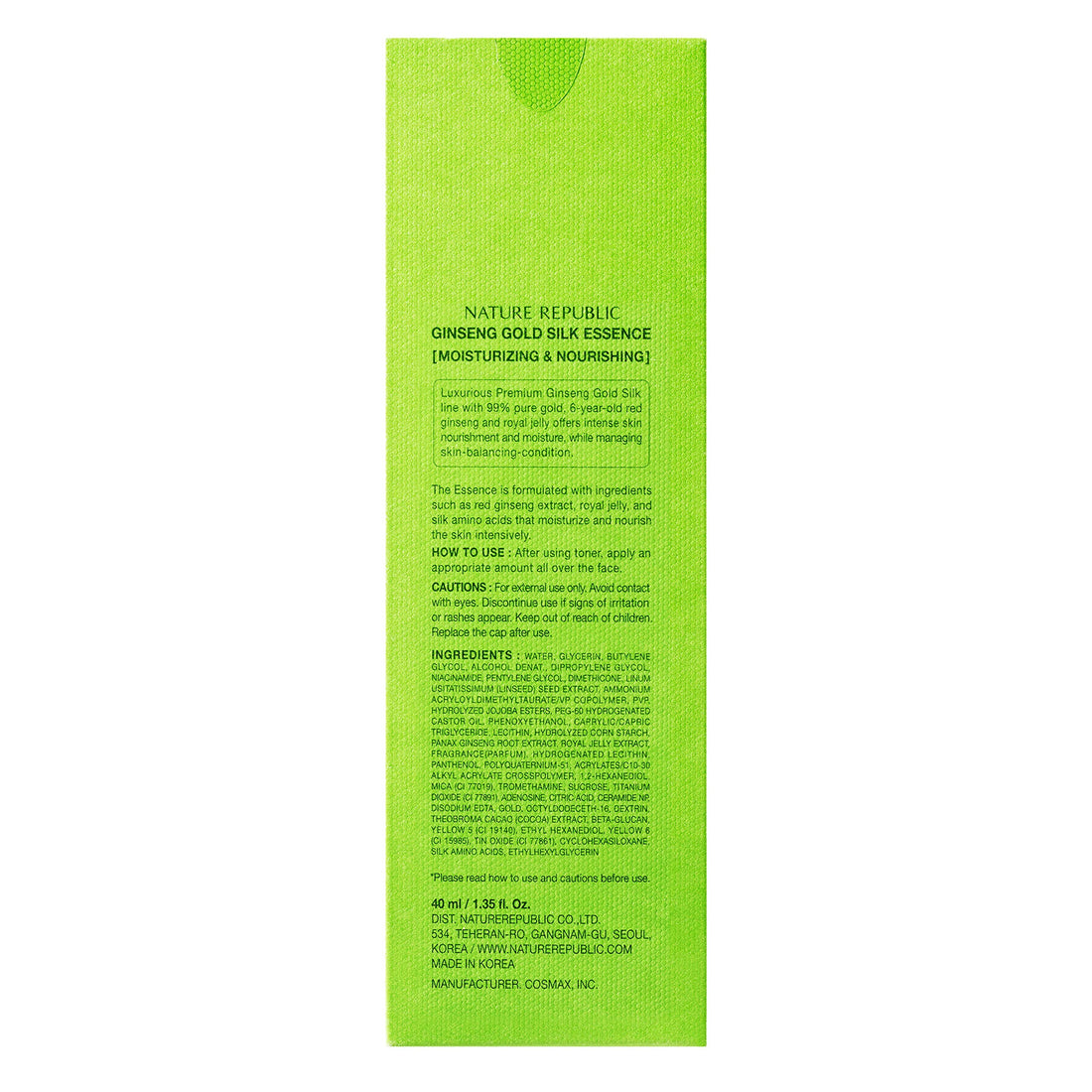 NATURE REPUBLIC GINSENG GOLD SILK ESSENCE 1.35 fl. Oz