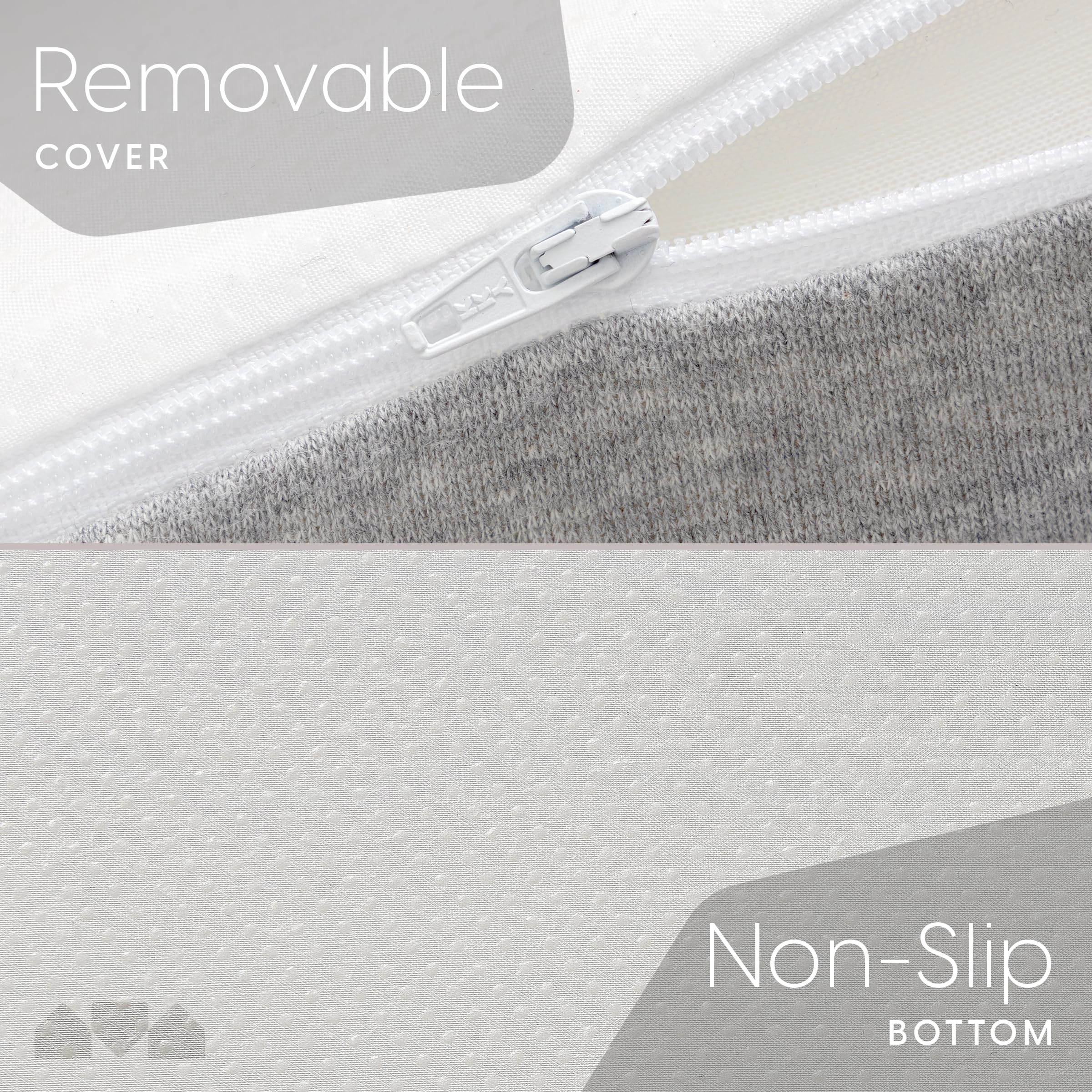 Milliard Toddler Travel Bed Bumper, Bed Foam Rail for Toddlers, Kids Safety Bed Guard for Twin, Full, Queen, King Beds, Non Slip Bottom and Water Resistant Cover