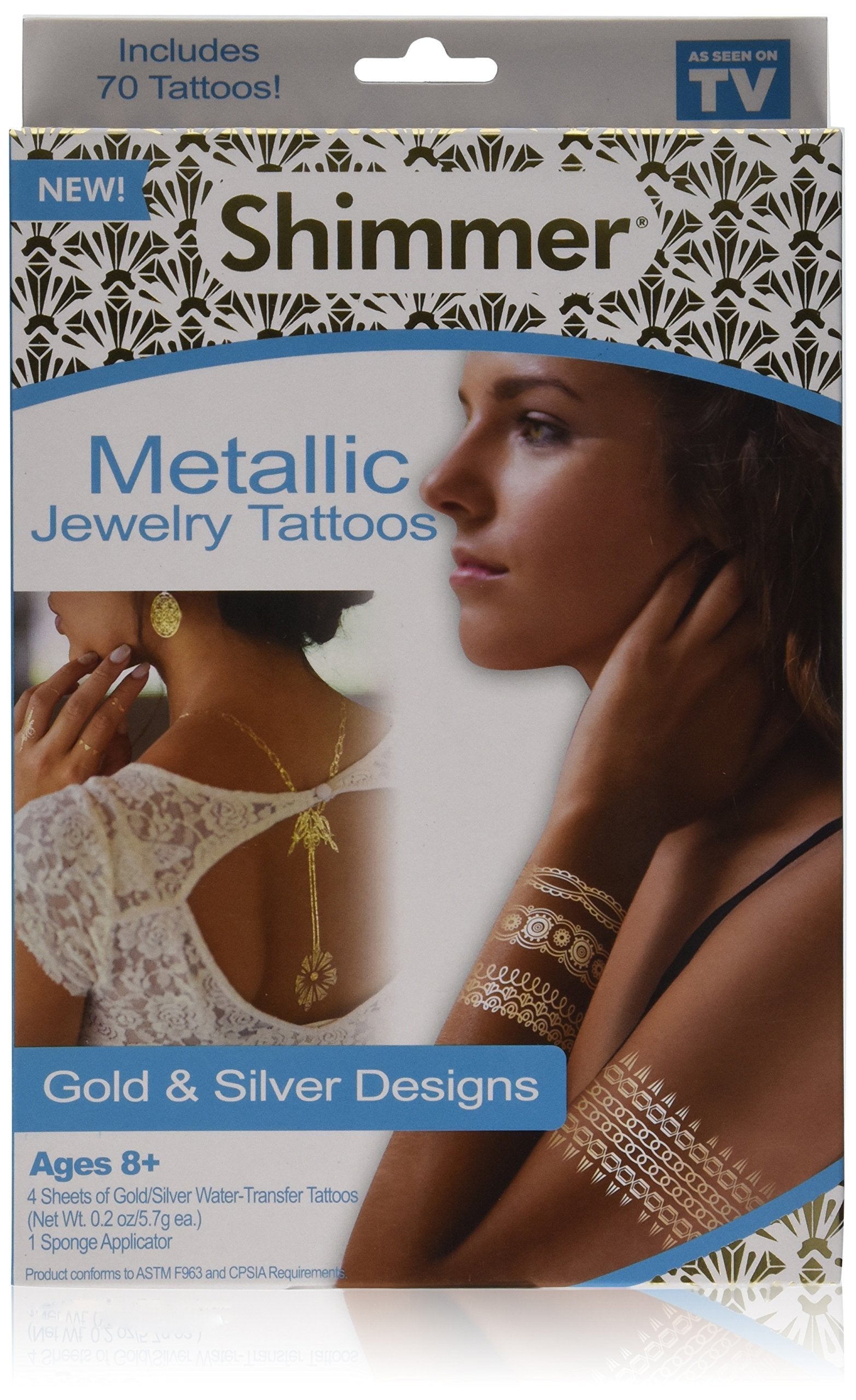Shimmer Metallic Jewelry Tattoos