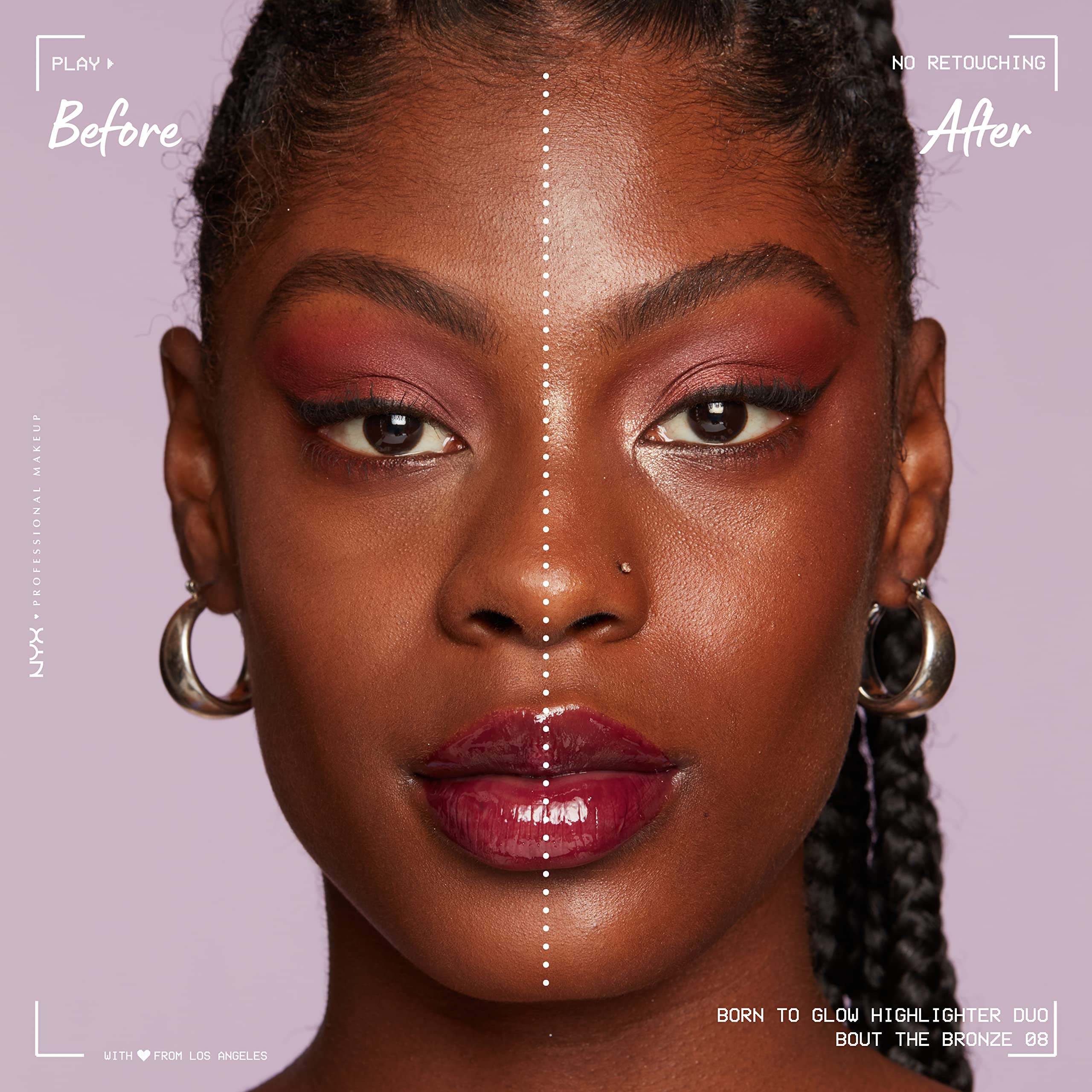 NYX PROFESSIONAL MAKEUP Born To Glow Icy Highlighter Duo, Bout The Bronze