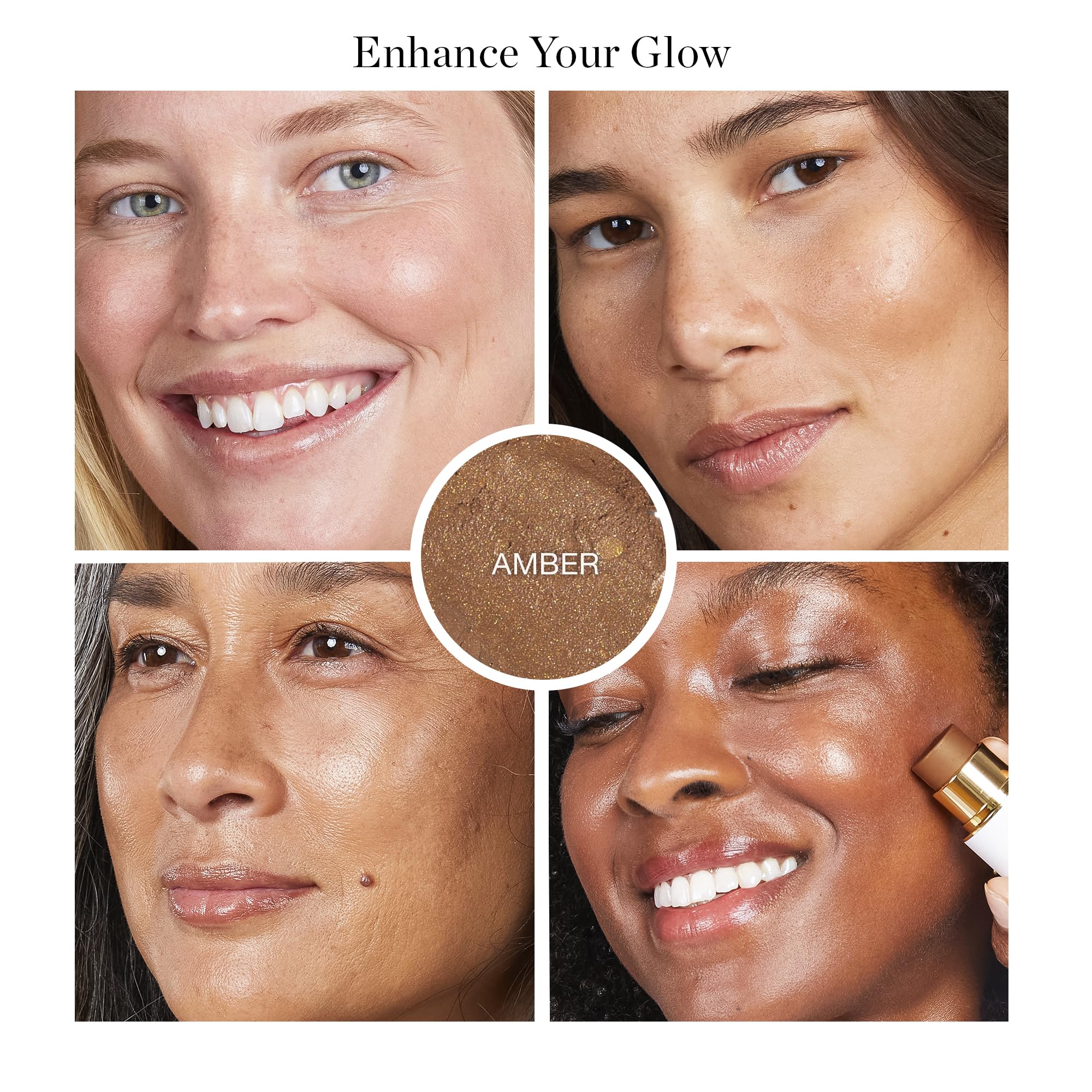 Ogee Sculpted Face Stick (AMBER - SUN KISSED BRONZE) Certified Organic Bronzer Stick & Highlighter Makeup - Multi-Use Bronzer Stick for Face