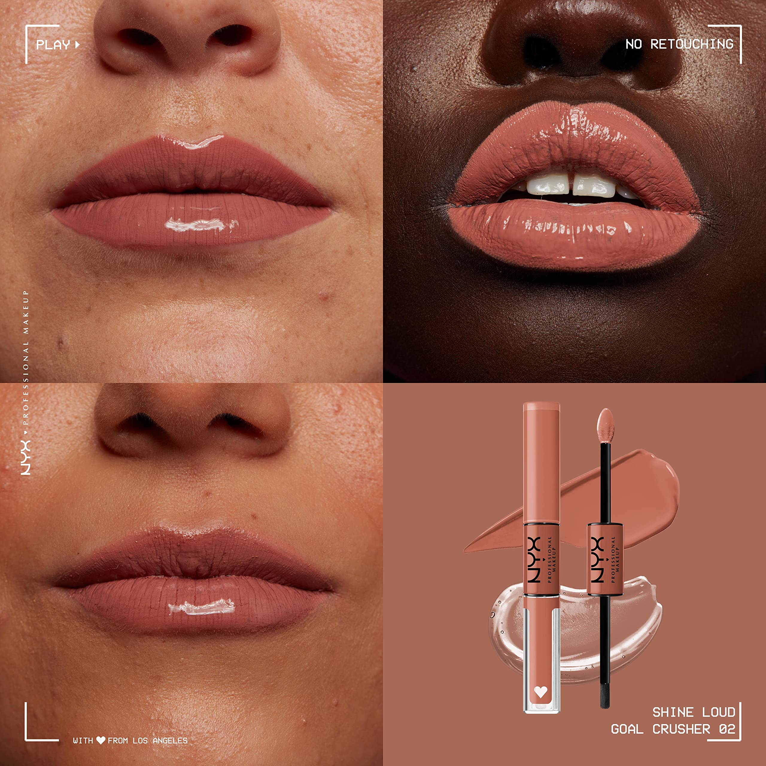 NYX PROFESSIONAL MAKEUP Shine Loud, Vegan High-Shine Long-Lasting Liquid Lipstick - Goal Crusher