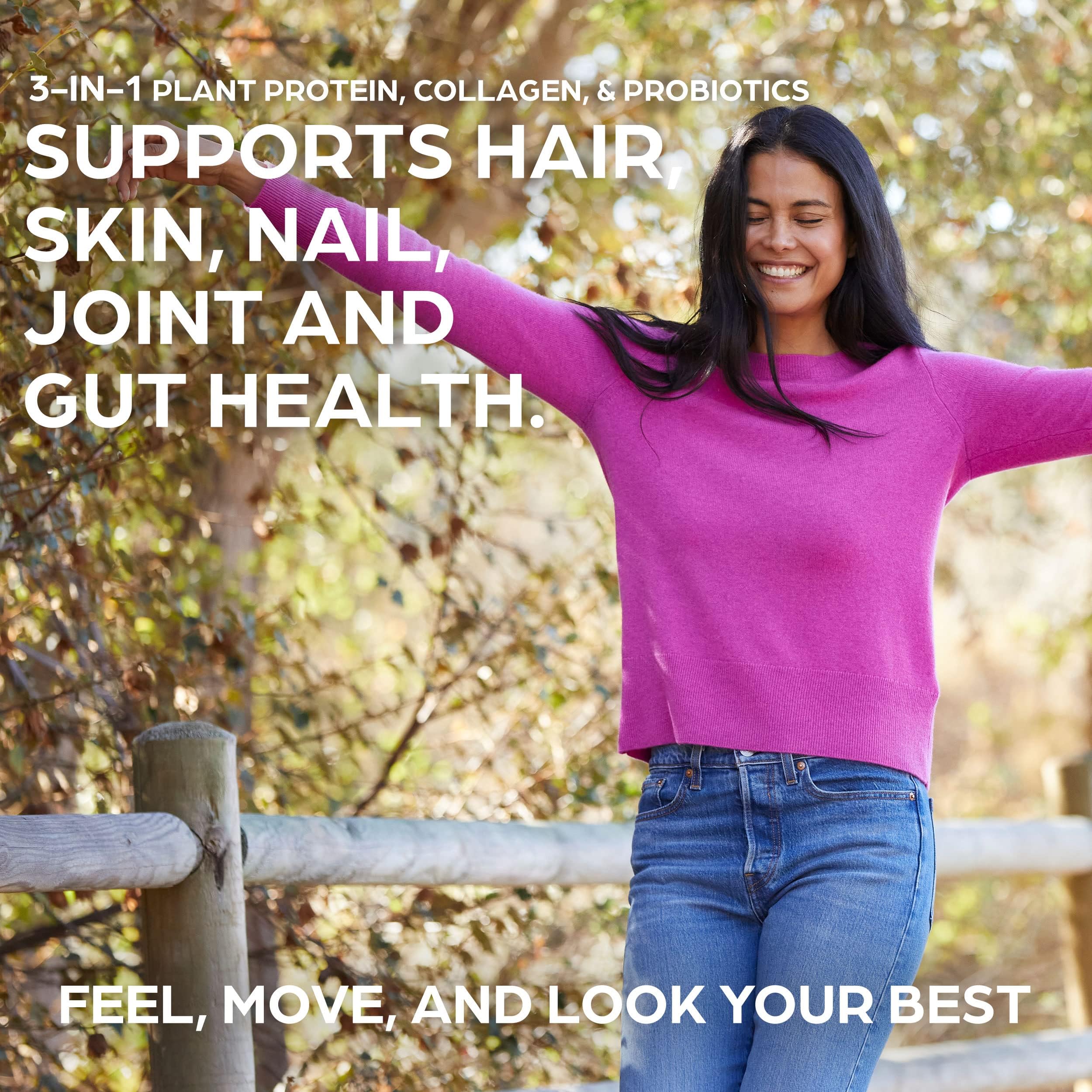 Orgain Protein Powder + Collagen, Creamy Chocolate Fudge - 25g of Protein, 10g Collagen Peptides, Type I & III, 1B CFU Probiotics, Supports Hair, Skin, Nail, Joint & Gut Health, Gluten Free - 1.6lb