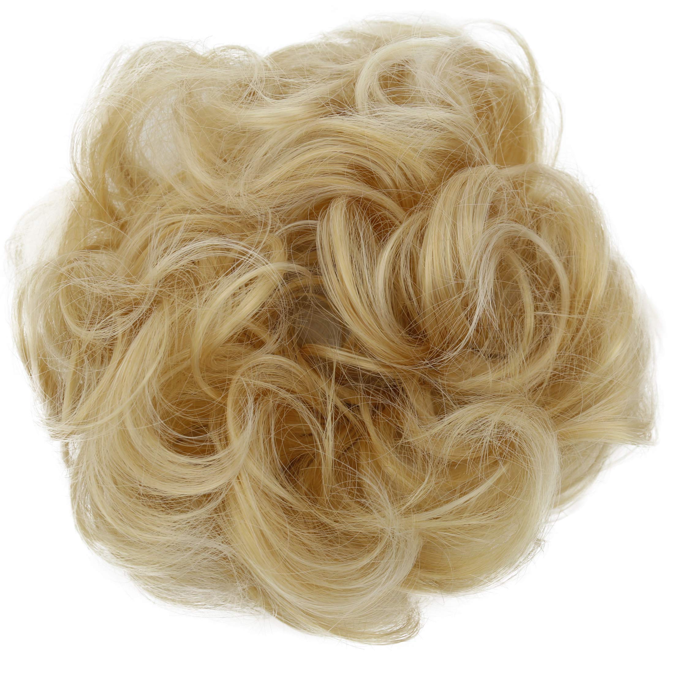 Light blond G15E_86AT613 : PRETTYSHOP Hairpiece Hair Rubber Scrunchie Scrunchy Updos VOLUMINOUS Curly Messy Bun Light blond G15E_86AT613