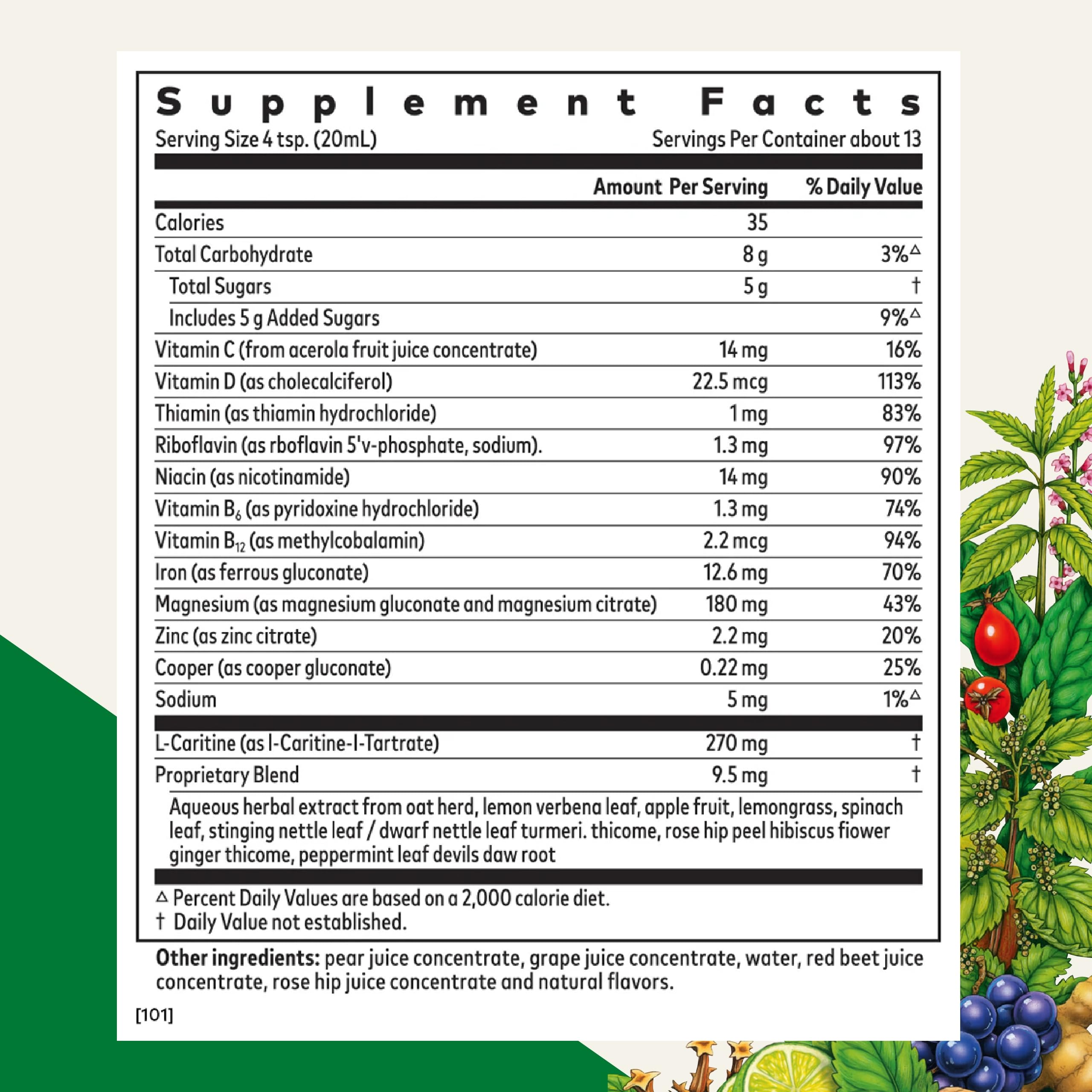 Floradix Iron Sport Liquid Mineral & Vitamin Formula - Daily Vitamin for Nutritional & Energy Support - Sports Nutrition with Gentle Iron, B Vitamins & More - Vegan & Non-GMO - 8.5 fl oz