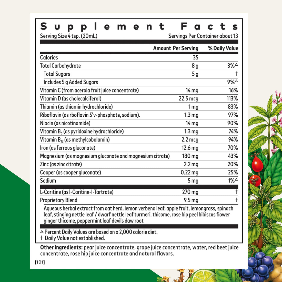 Floradix Iron Sport Liquid Mineral & Vitamin Formula - Daily Vitamin for Nutritional & Energy Support - Sports Nutrition with Gentle Iron, B Vitamins & More - Vegan & Non-GMO - 8.5 fl oz